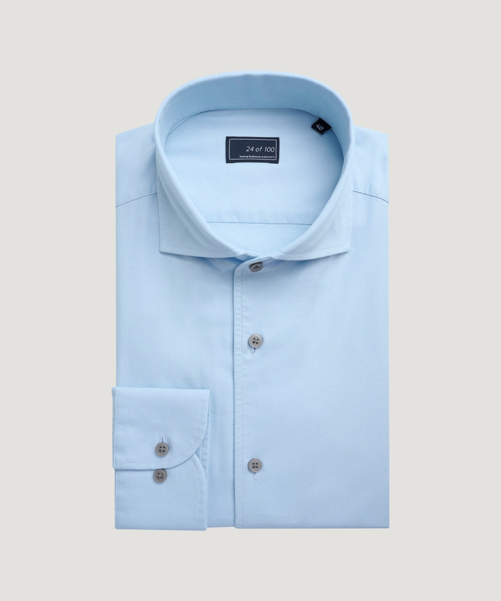 SOCI3TY Overhemd gewassen lyocell lichtblauw - THE SOCIETY SHOP