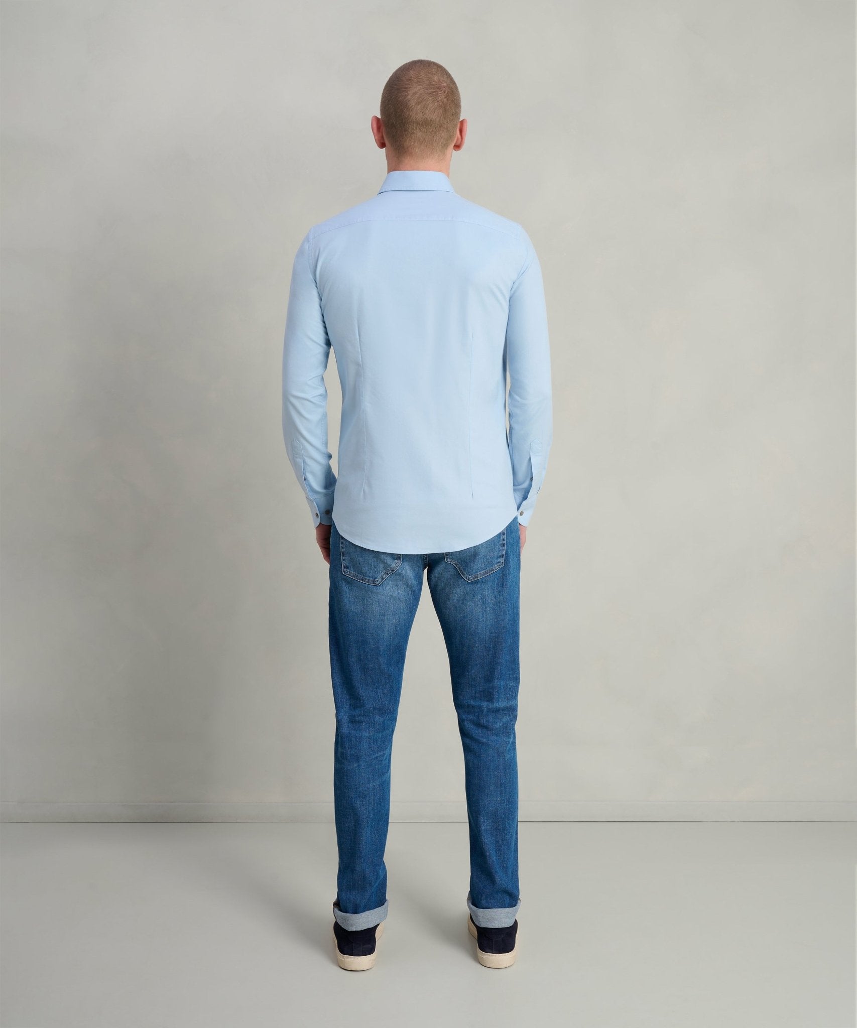 SOCI3TY Overhemd gewassen lyocell lichtblauw - THE SOCIETY SHOP