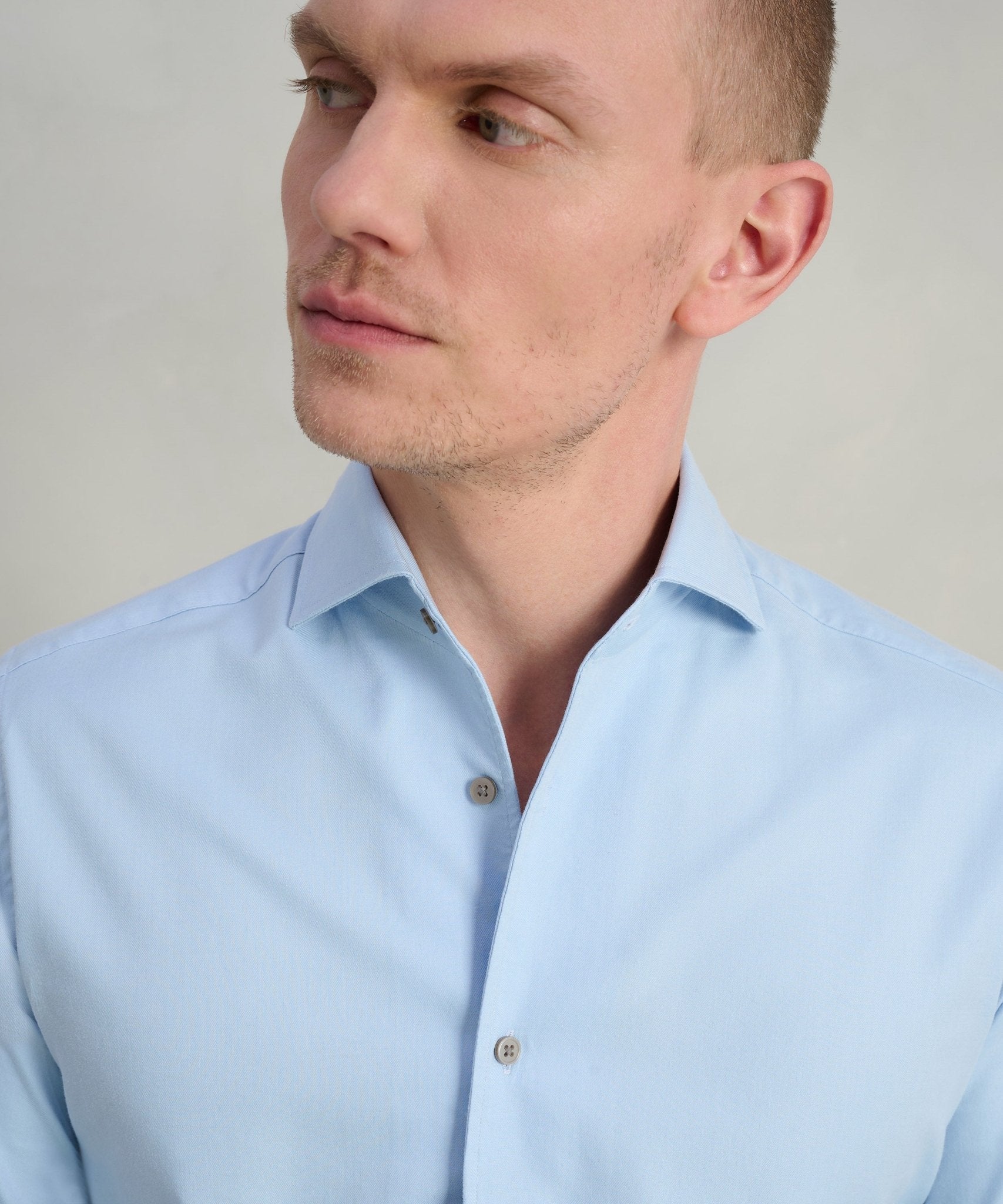 SOCI3TY Overhemd gewassen lyocell lichtblauw - THE SOCIETY SHOP