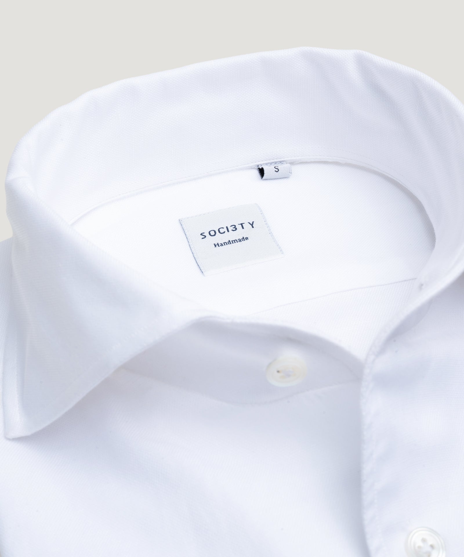 SOCI3TY Handmade Overhemd katoen linnen wit - THE SOCIETY SHOP
