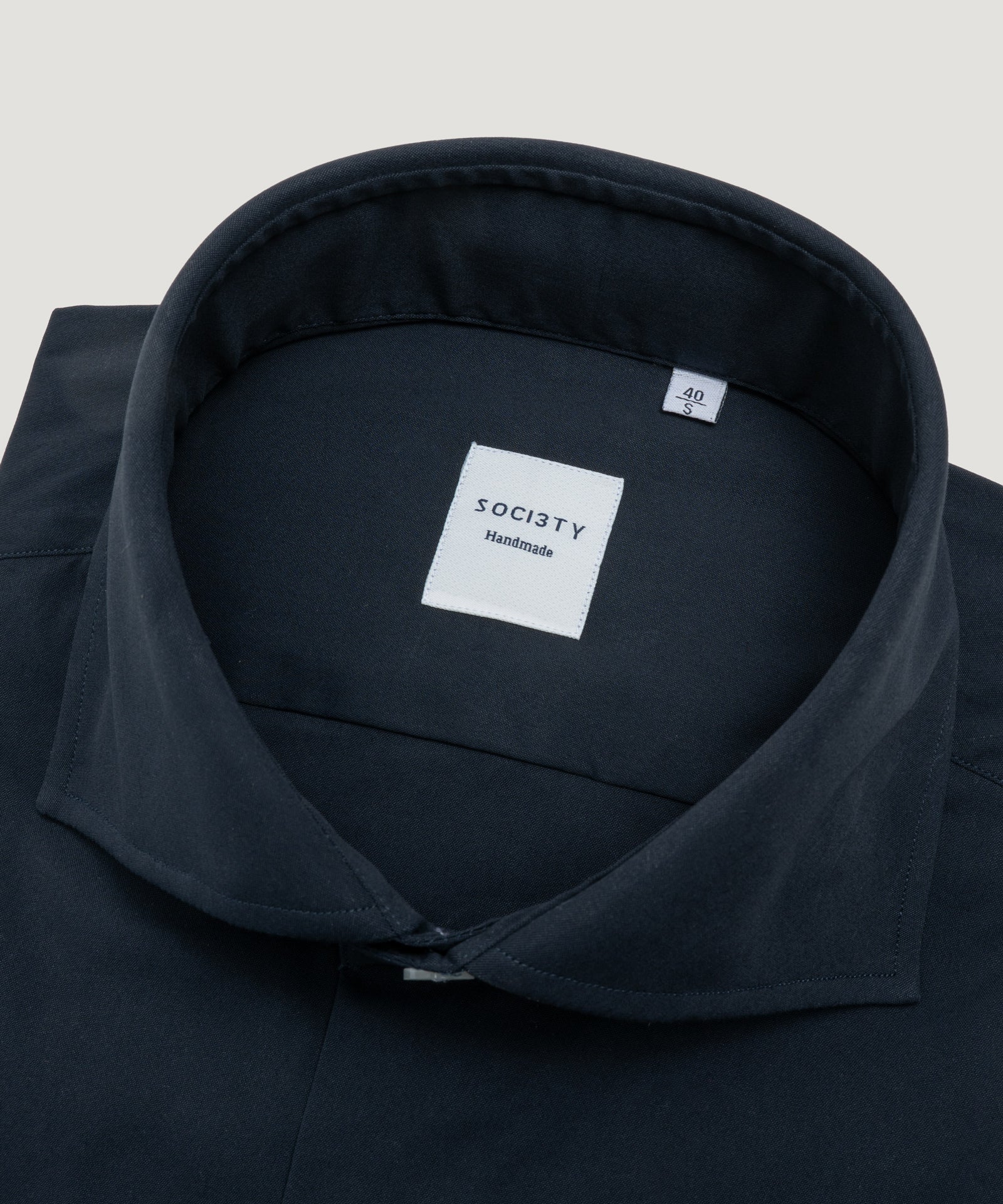 SOCI3TY Handmade Overhemd katoen stretch donkerblauw - THE SOCIETY SHOP