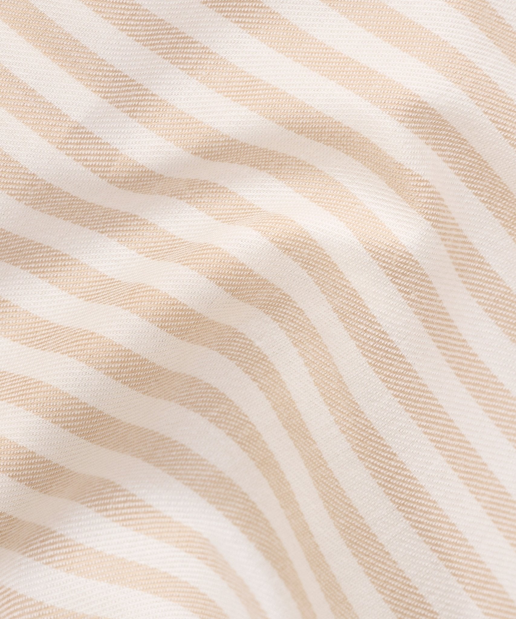 Profuomo Overhemd katoen twill beige gestreept - THE SOCIETY SHOP