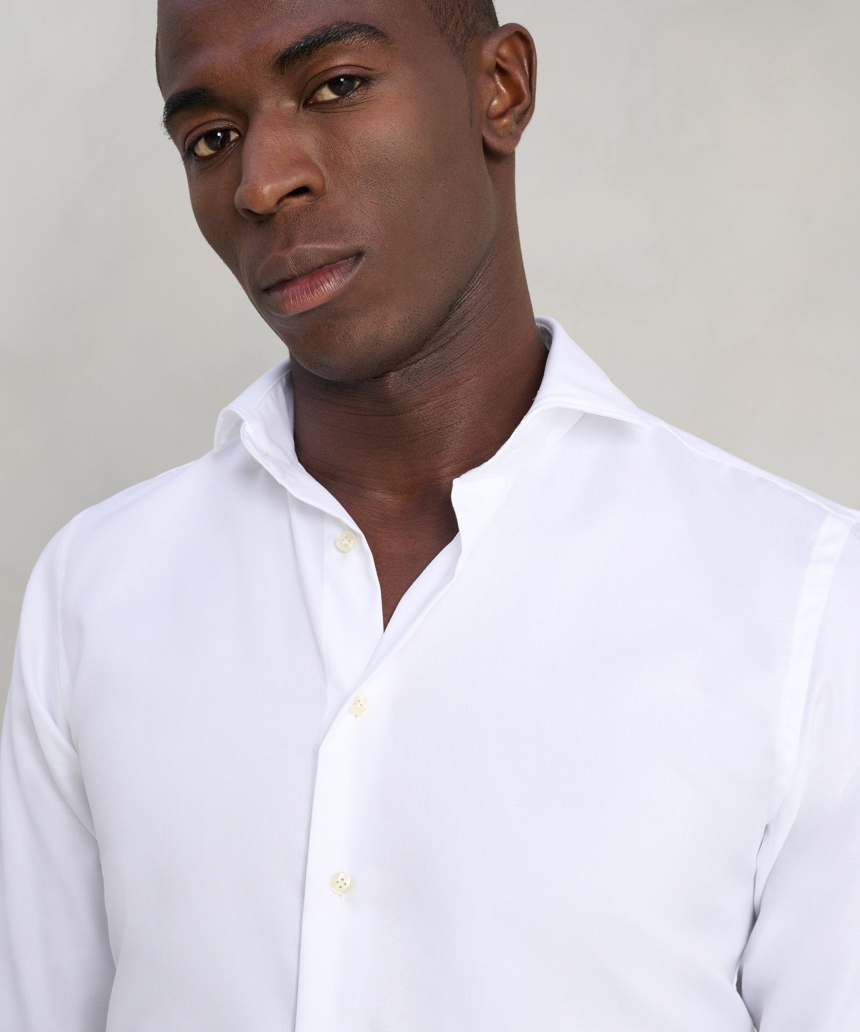 Profuomo Overhemd katoen two ply twill wit - THE SOCIETY SHOP