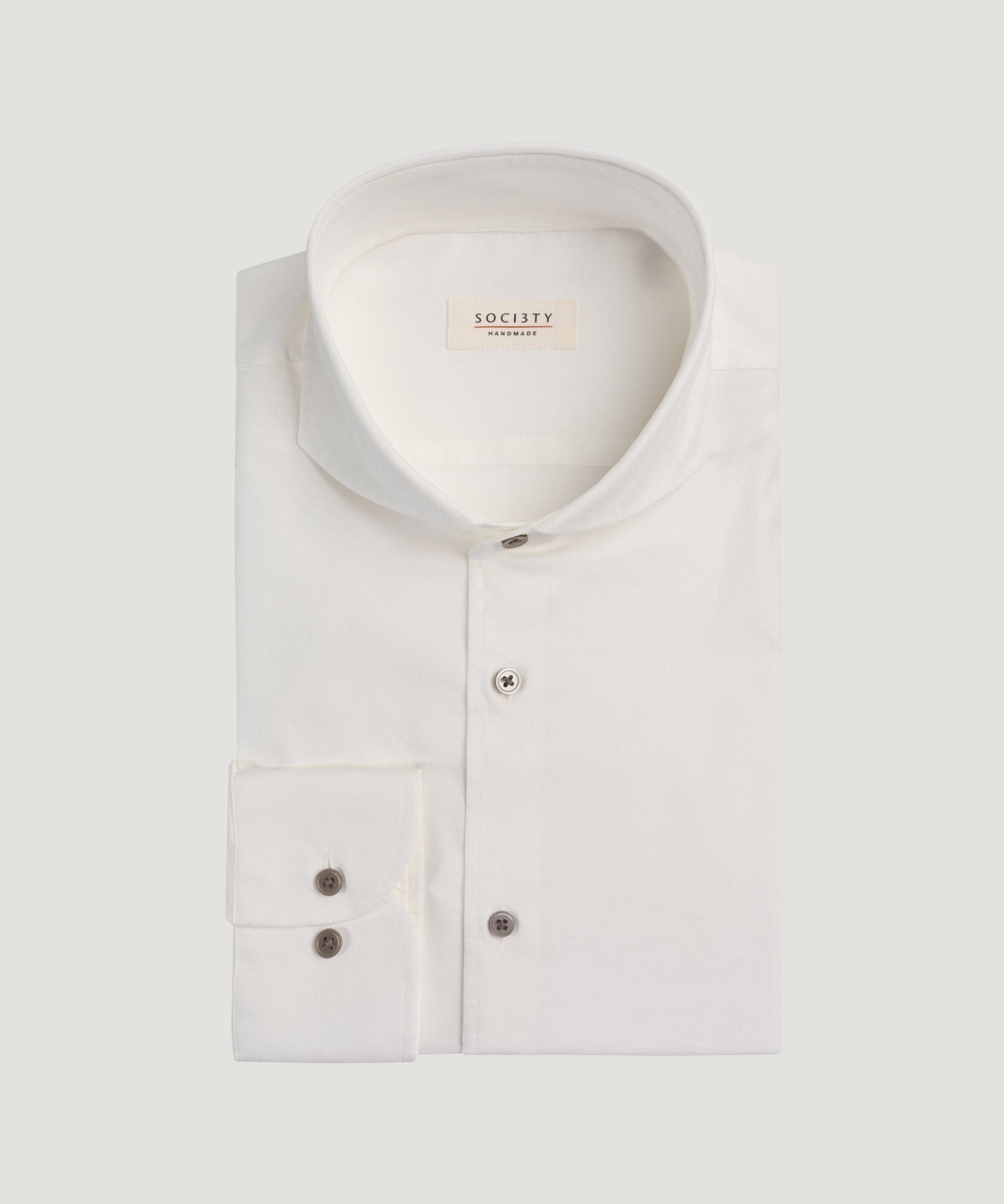 SOCI3TY Handmade Overhemd katoen/lyocell off - white - THE SOCIETY SHOP