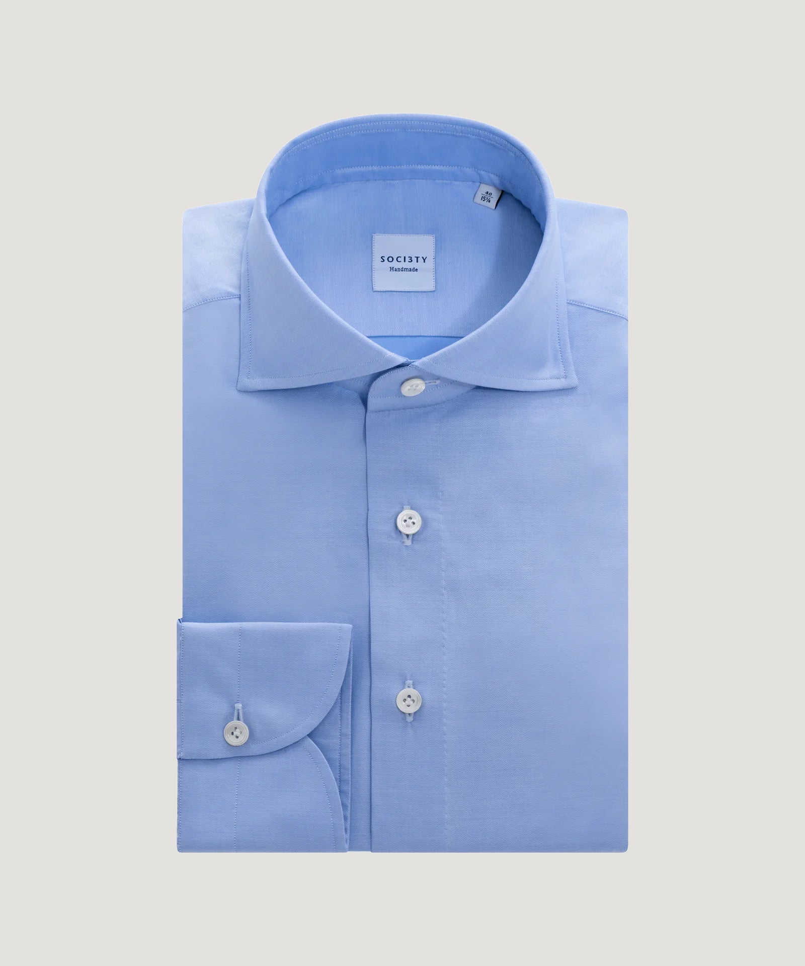 SOCI3TY Handmade Overhemd lichtblauw katoen - The Society Shop