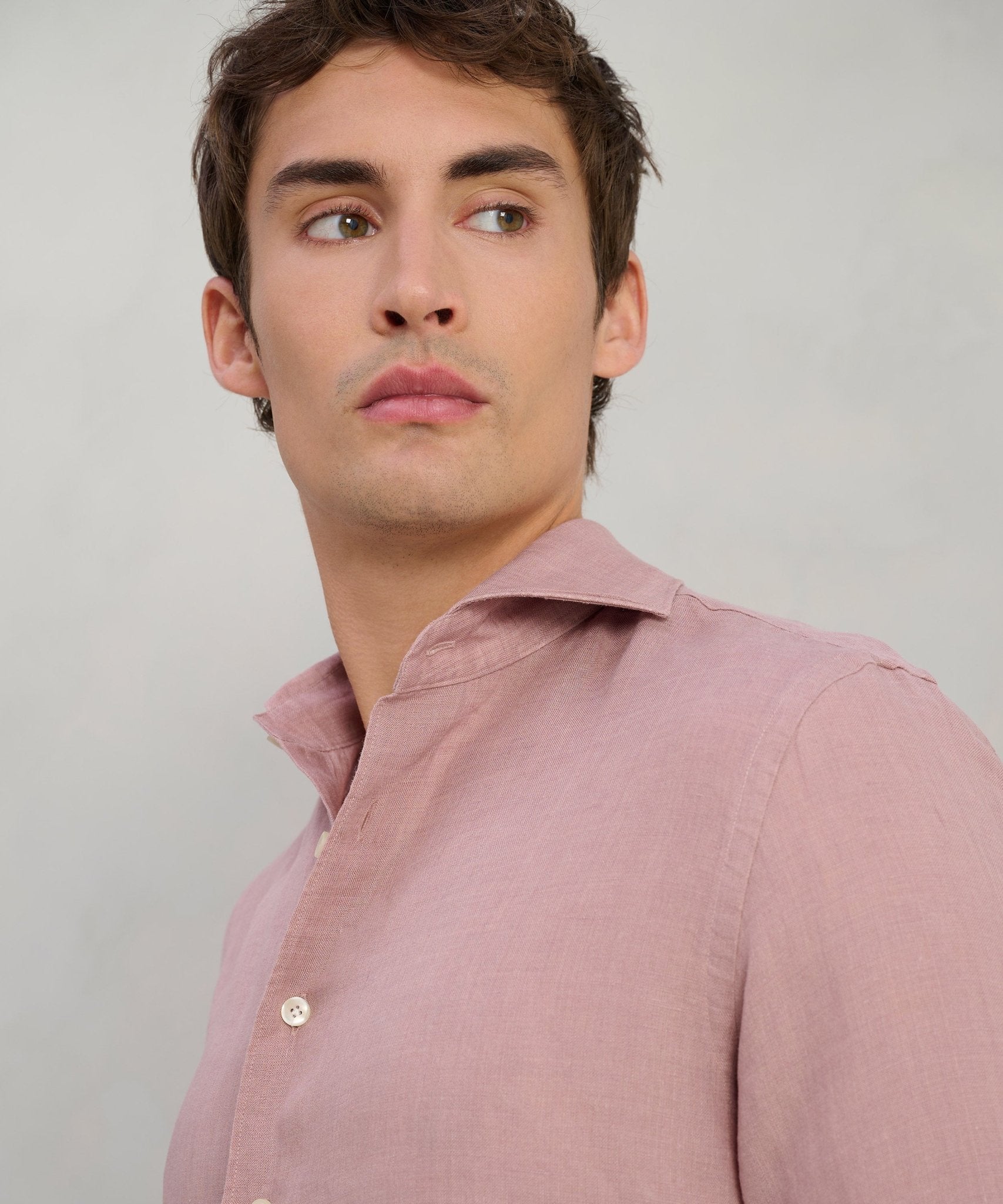 Profuomo Overhemd linnen roze - The Society Shop