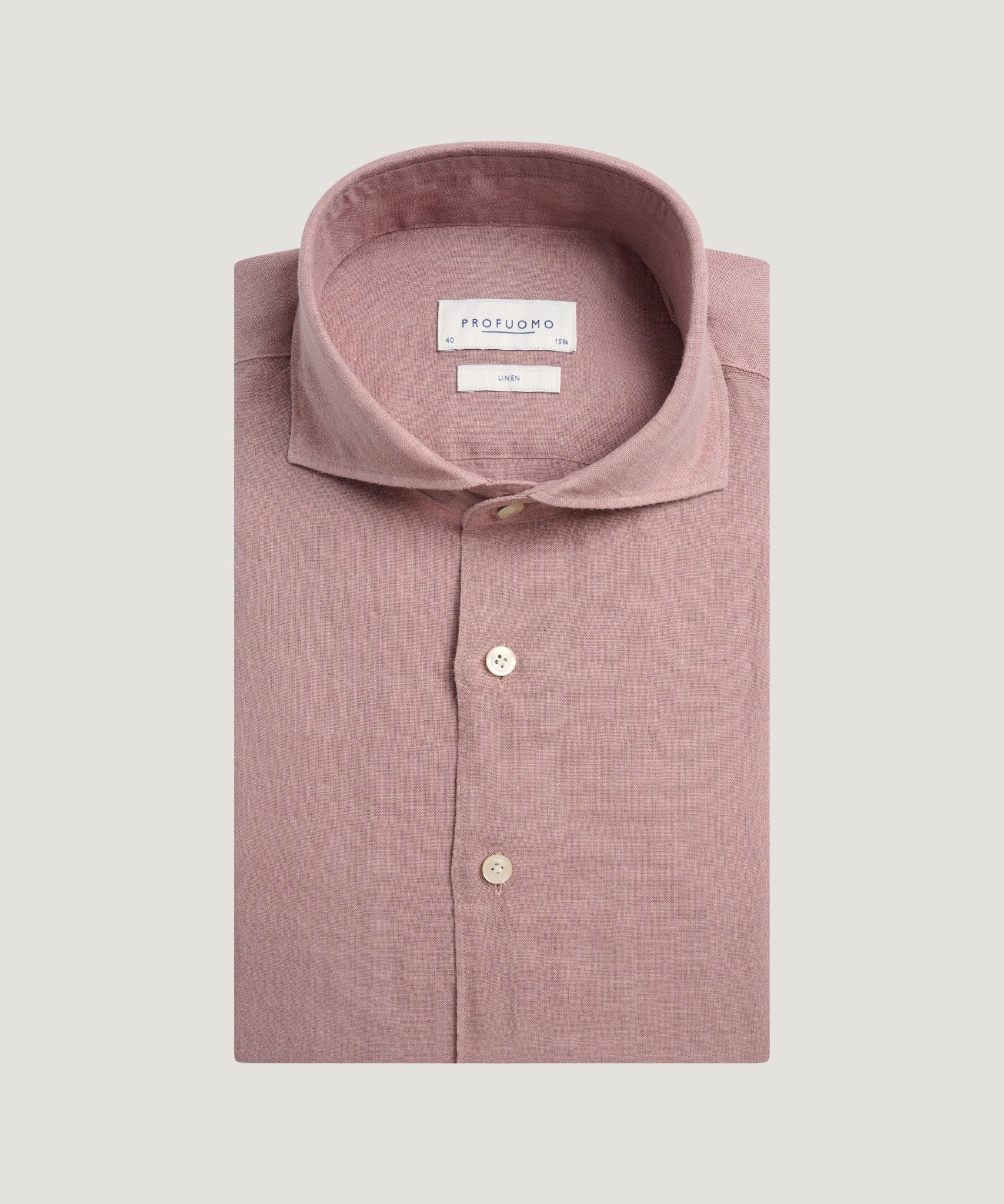 Profuomo Overhemd linnen roze - The Society Shop