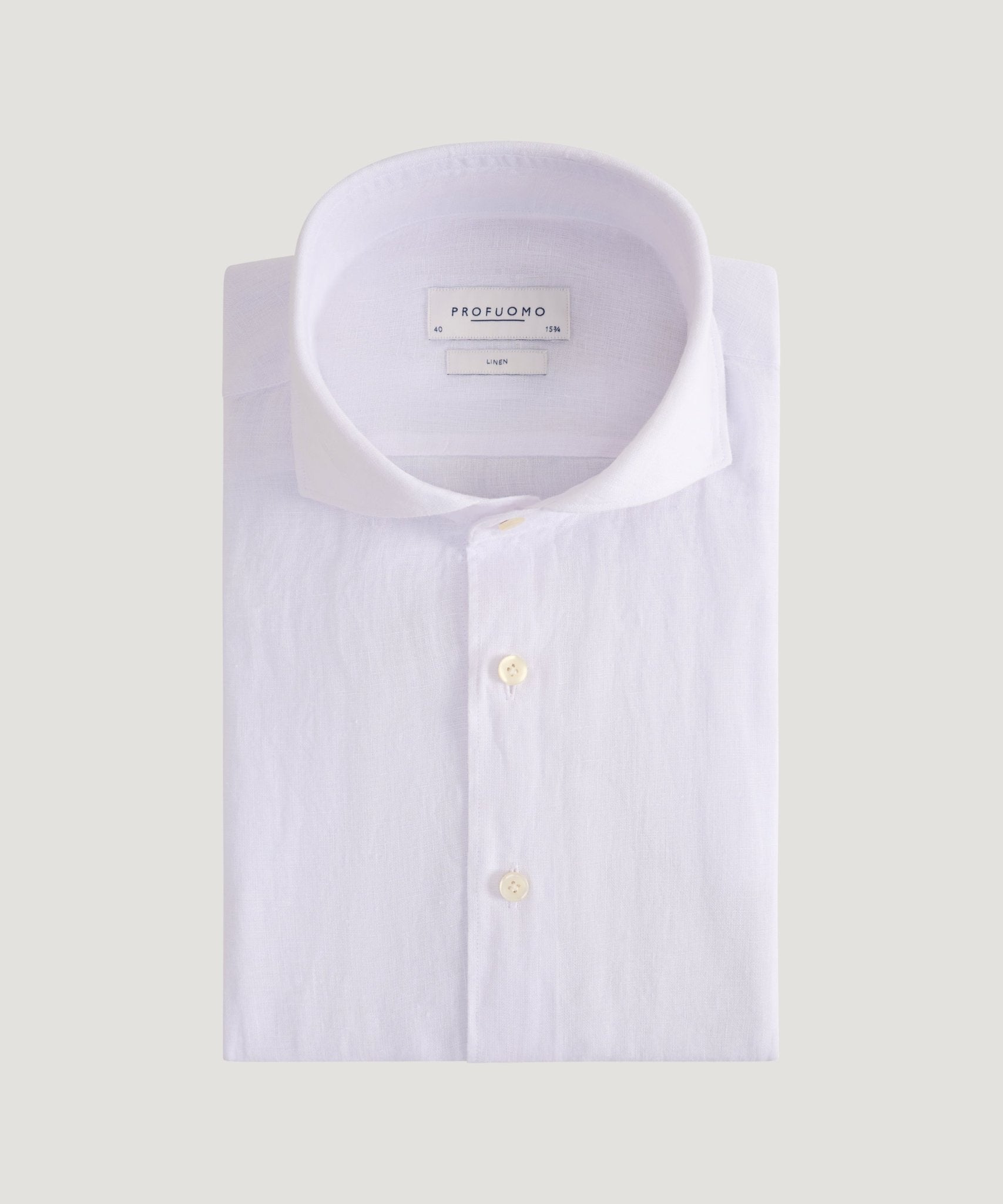 Profuomo Overhemd linnen wit - The Society Shop