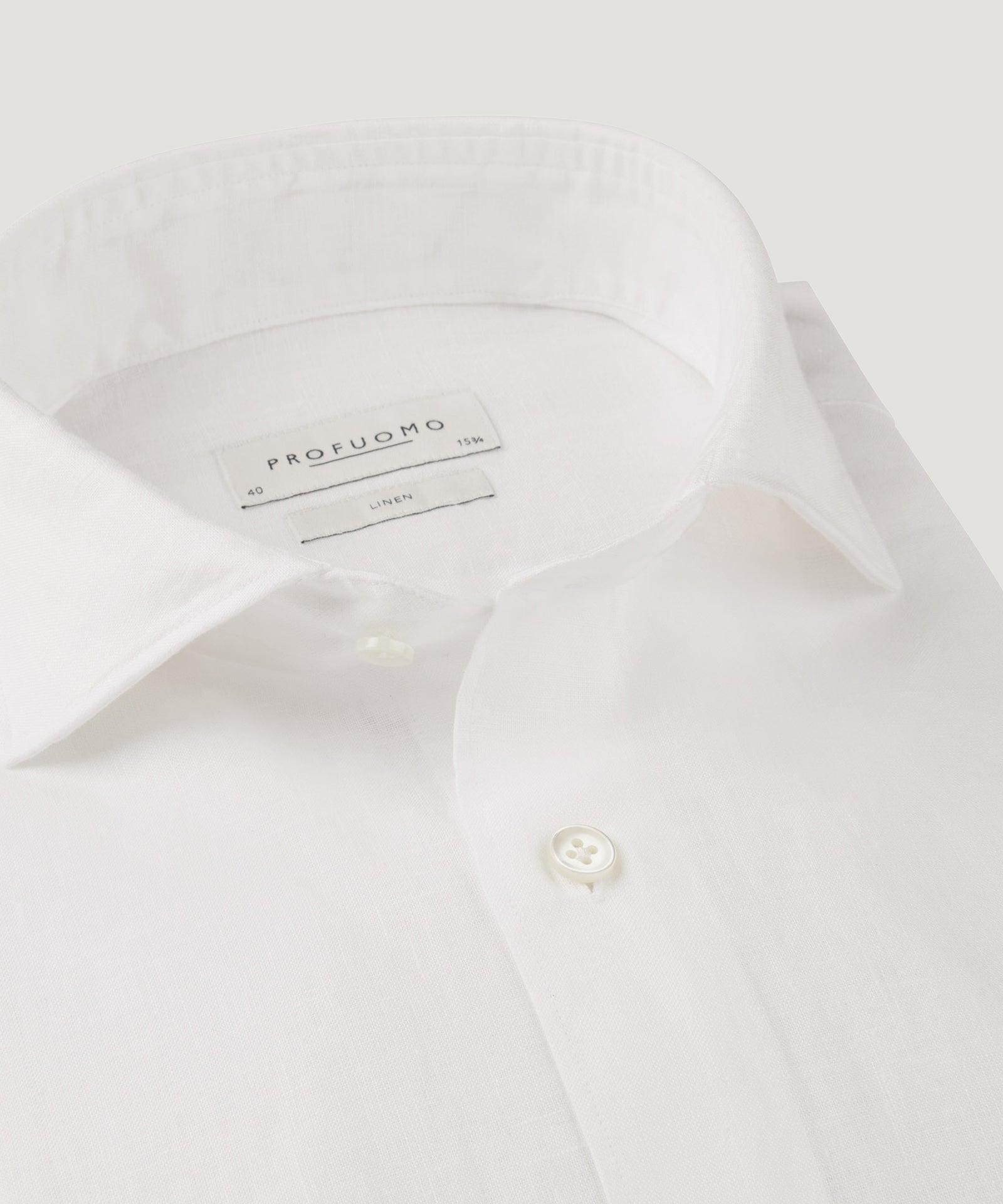 Profuomo Overhemd linnen wit - THE SOCIETY SHOP