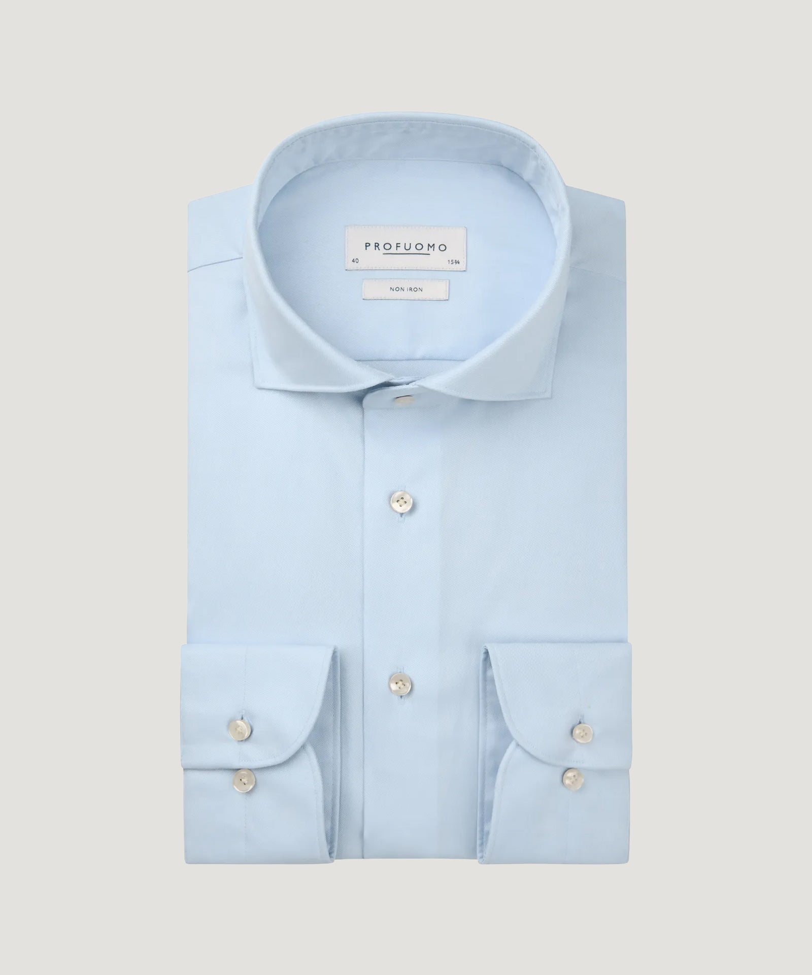 Profuomo Overhemd two - ply katoen lichtblauw - THE SOCIETY SHOP