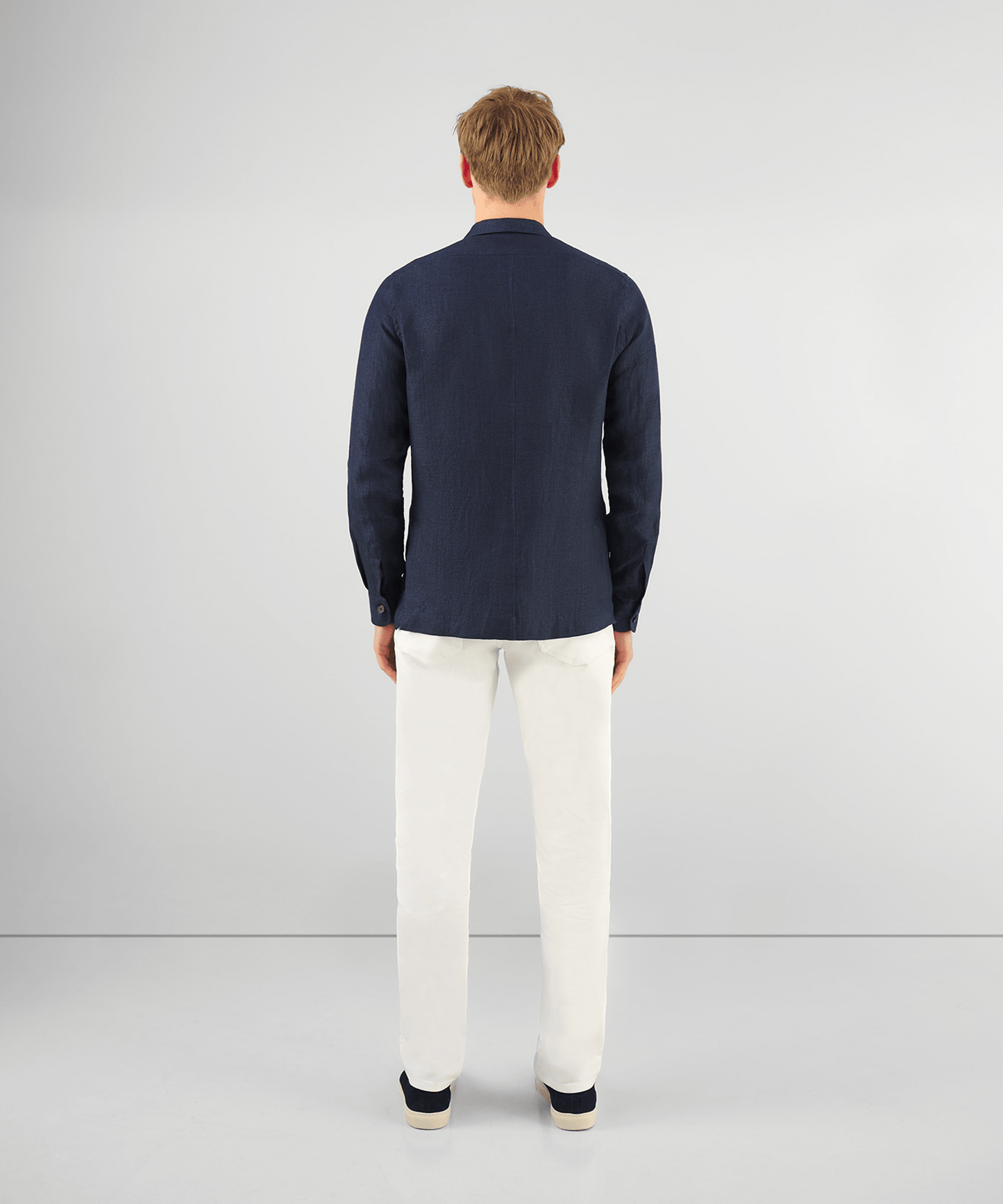 SOCI3TY Overshirt linnen blauw - The Society Shop