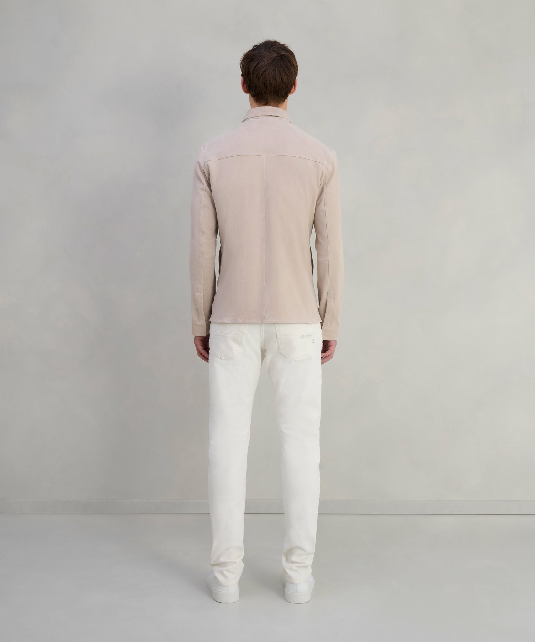 SOCI3TY Overshirt suède off - white - THE SOCIETY SHOP