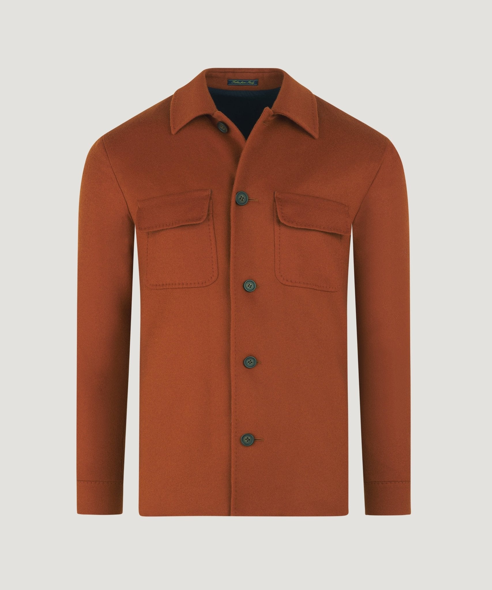 SOCI3TY Overshirt wol/kasjmier tobacco (woven by Santa Lucia) - The Society Shop