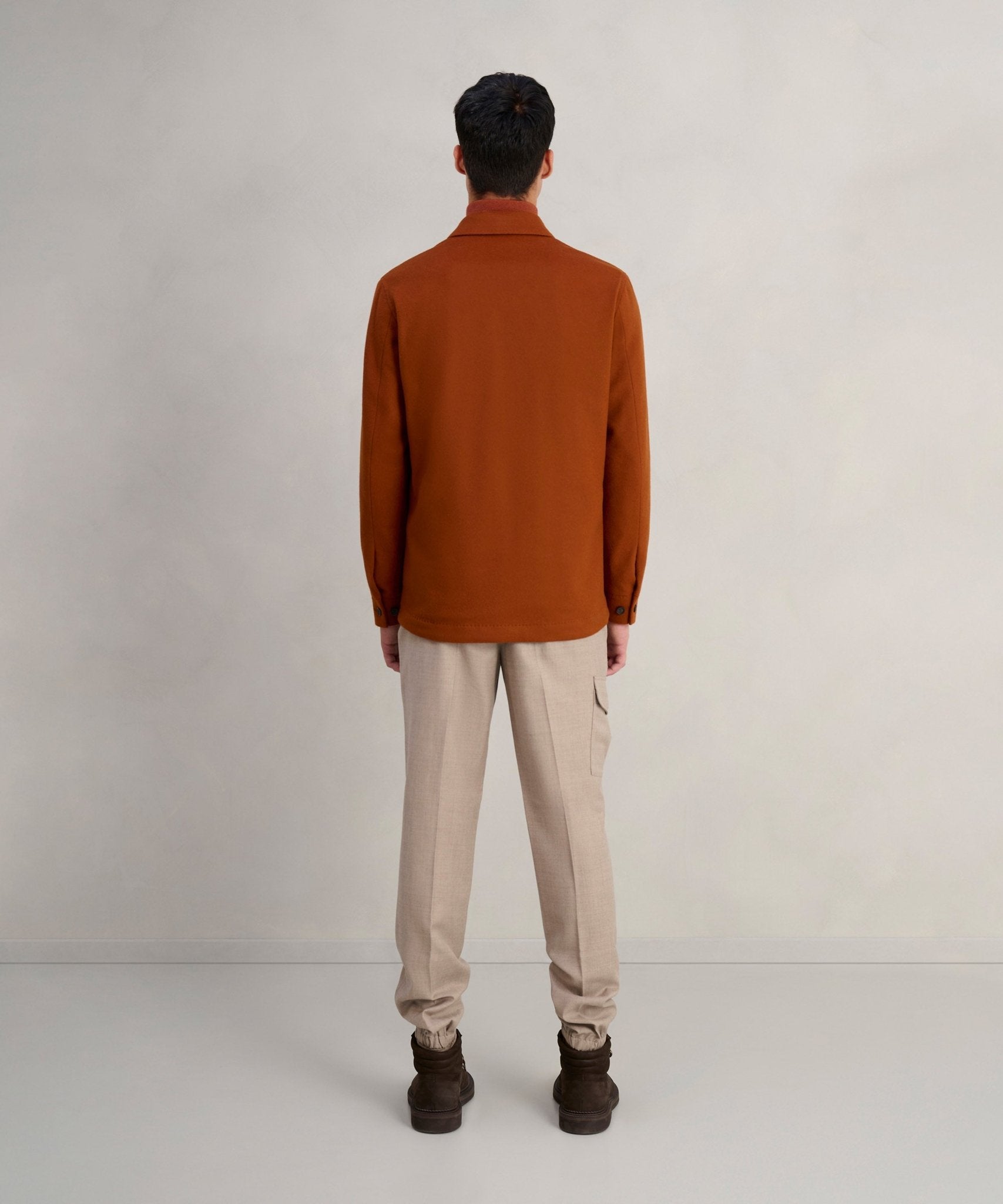 SOCI3TY Overshirt wol/kasjmier tobacco (woven by Santa Lucia) - The Society Shop