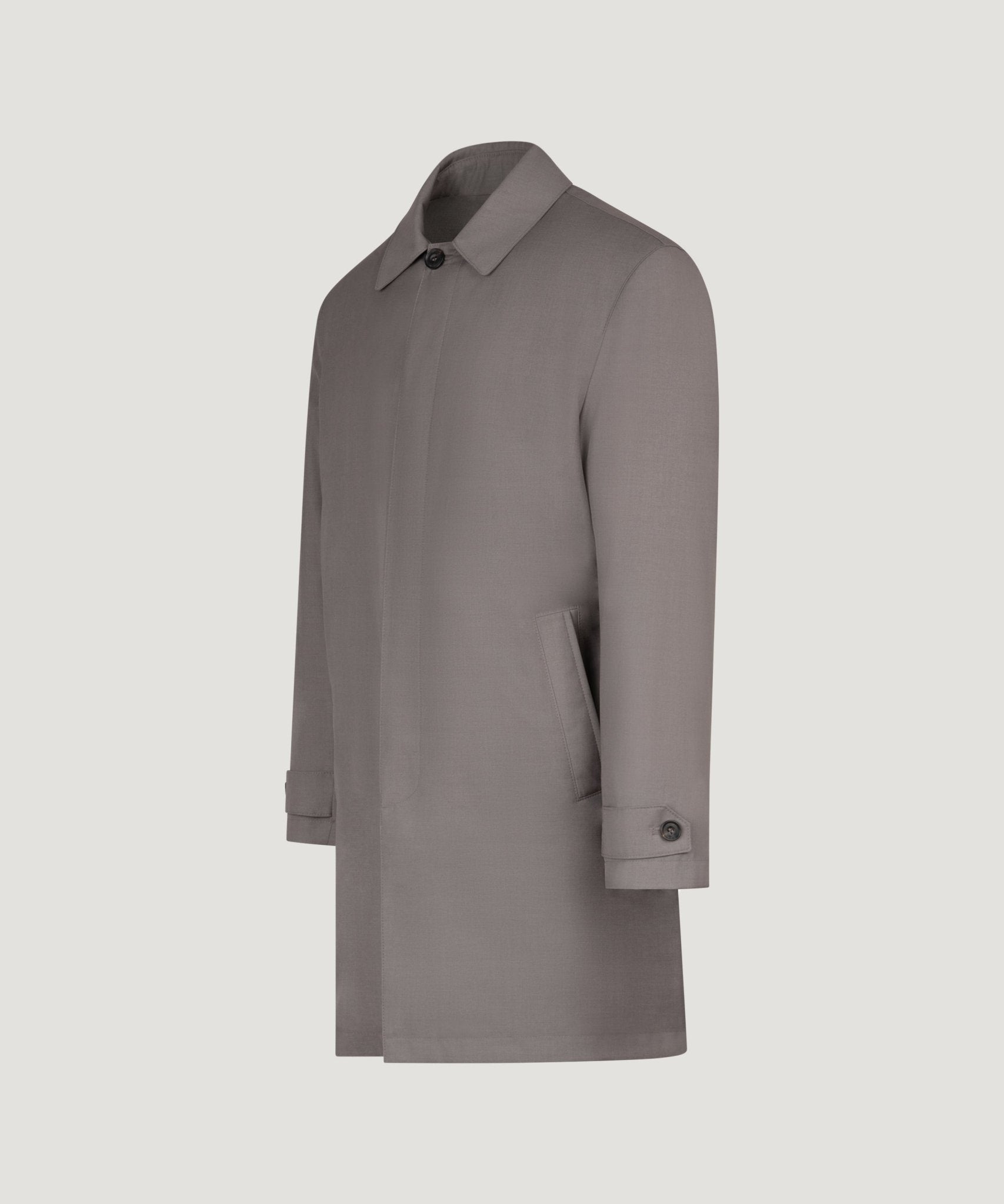Corneliani Padded waterproof car coat taupe - THE SOCIETY SHOP
