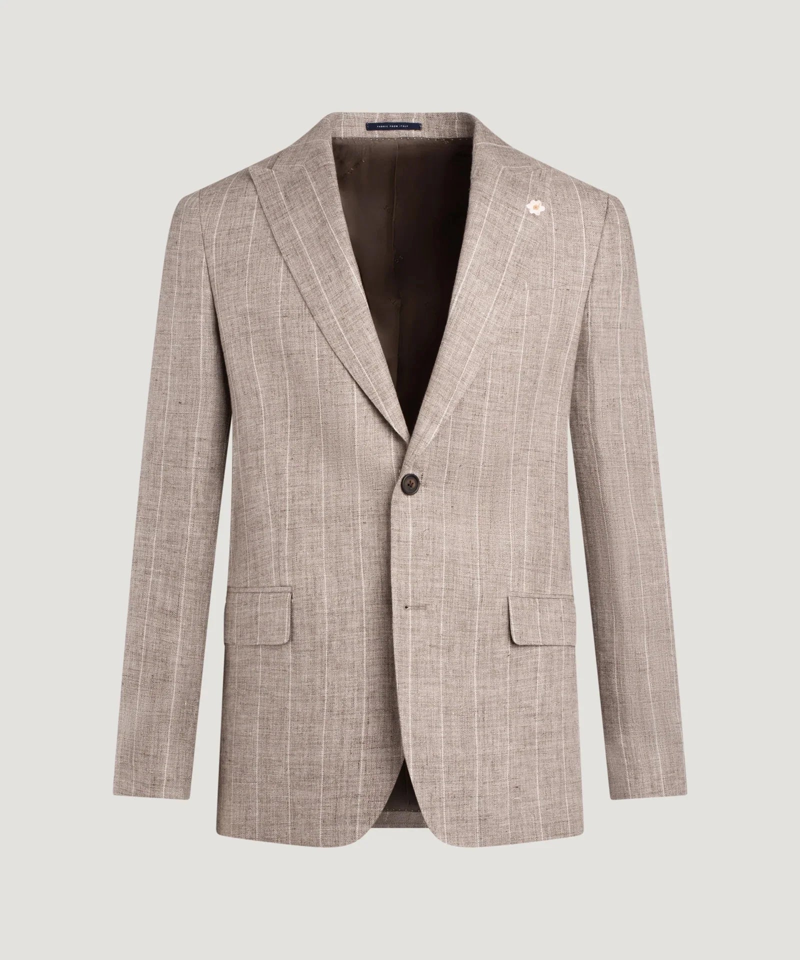 SOCI3TY Limited Fashion Pak linnen Solbiati Nobel lichtbruin gestreept - THE SOCIETY SHOP