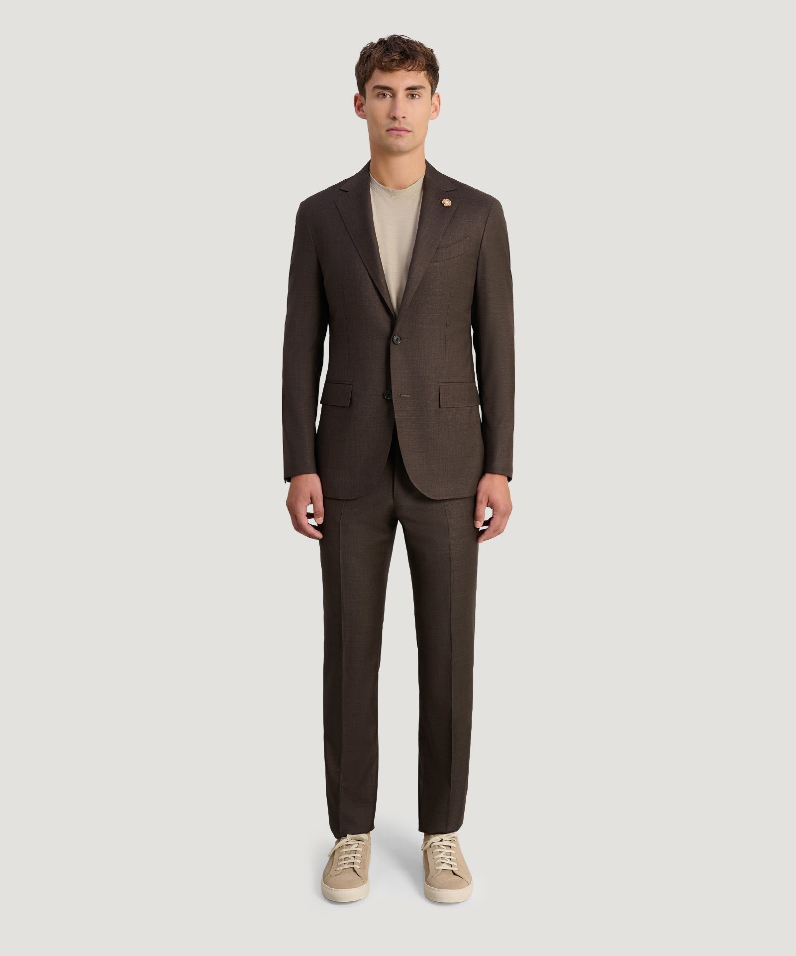 Corneliani Pak Sartoriale S130's wol bruin - THE SOCIETY SHOP