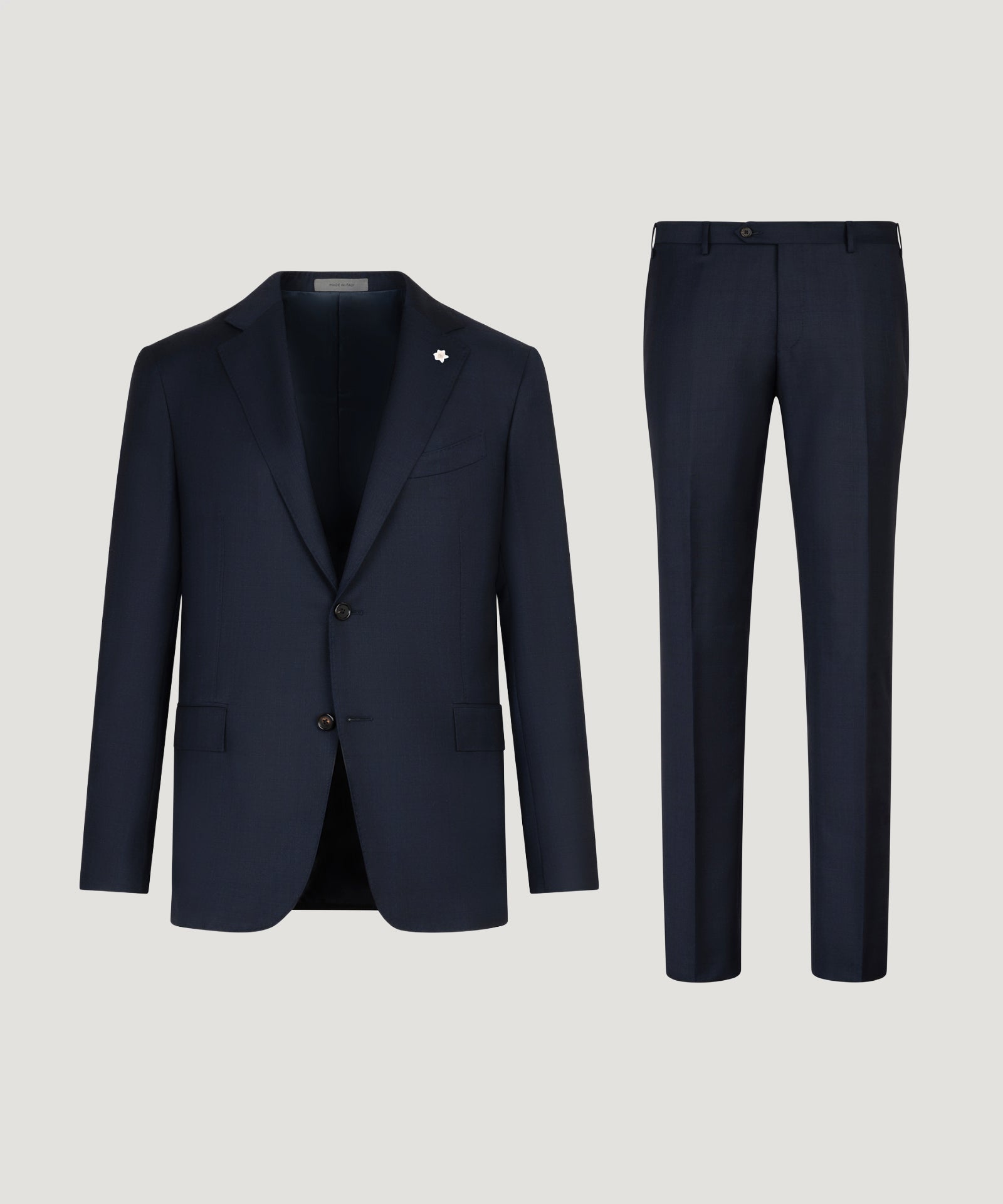 Corneliani Pak scheerwol donkerblauw geruit - THE SOCIETY SHOP