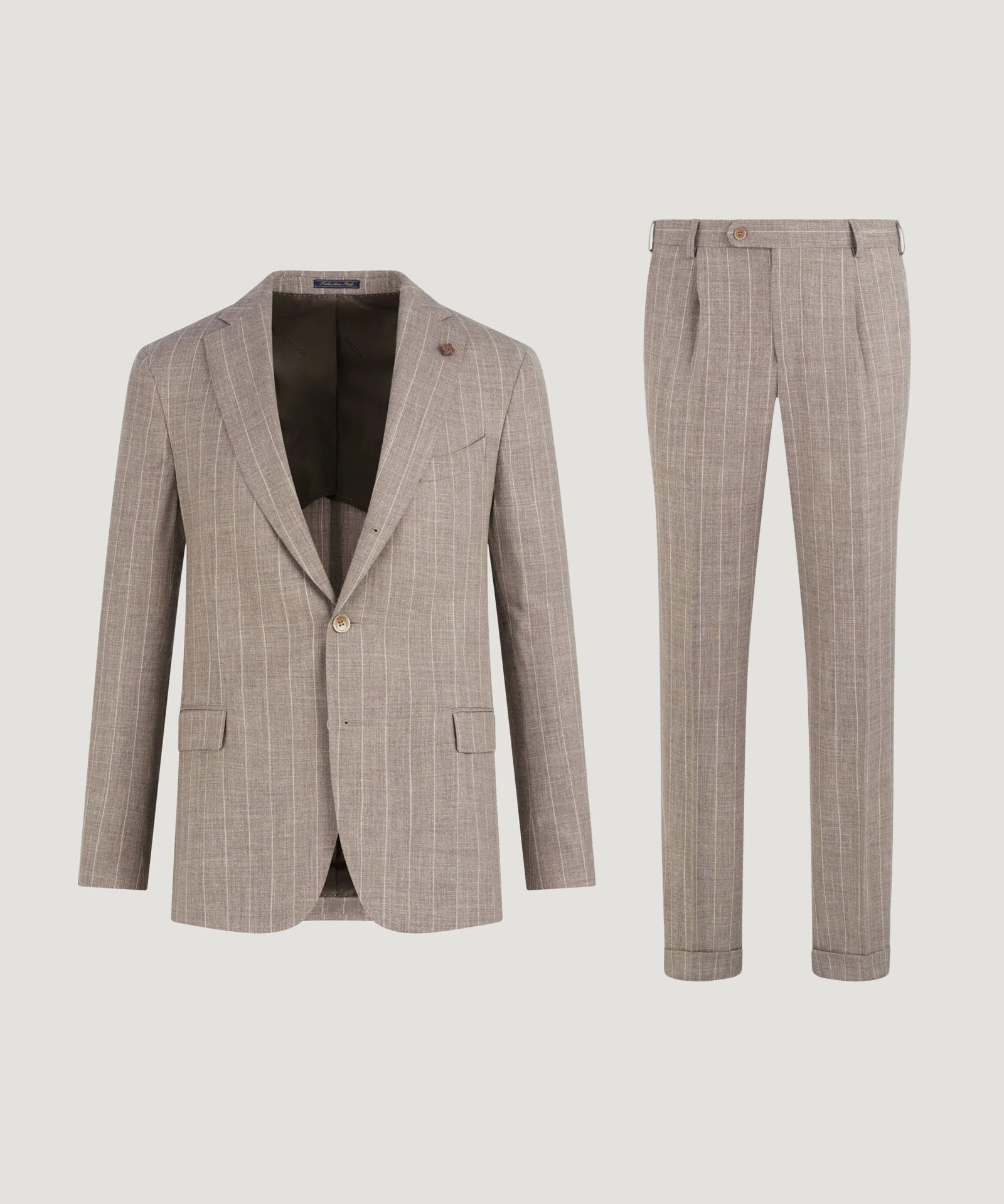 SOCI3TY Limited Pak wol beige gestreept (Pecora Nera® by Loro Piana) - THE SOCIETY SHOP