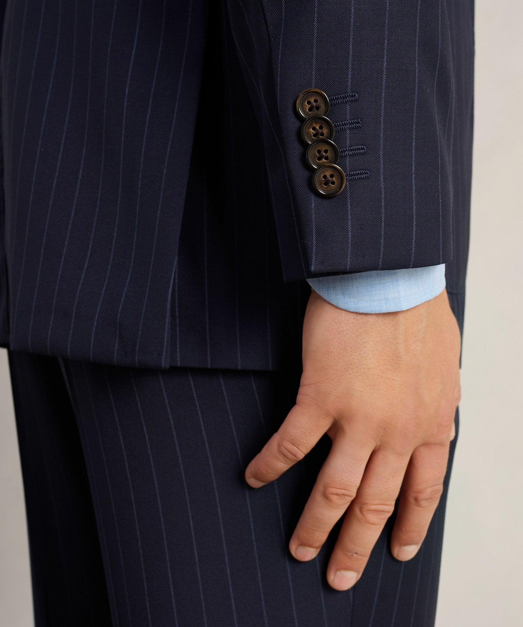 SOCI3TY Limited Pak wol blauw gestreept - THE SOCIETY SHOP