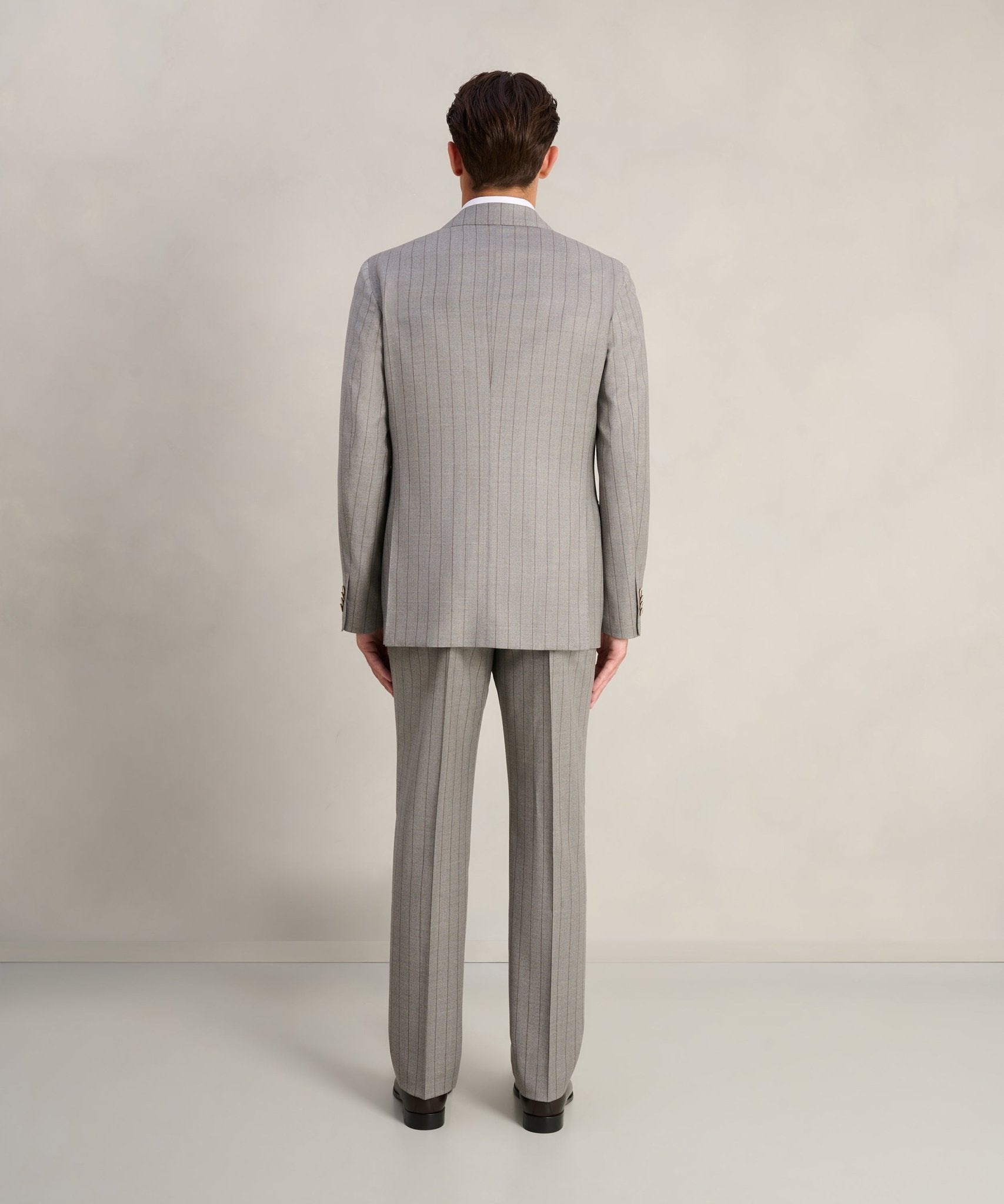 SOCI3TY Limited Pak wol lichtgrijs gestreept - THE SOCIETY SHOP