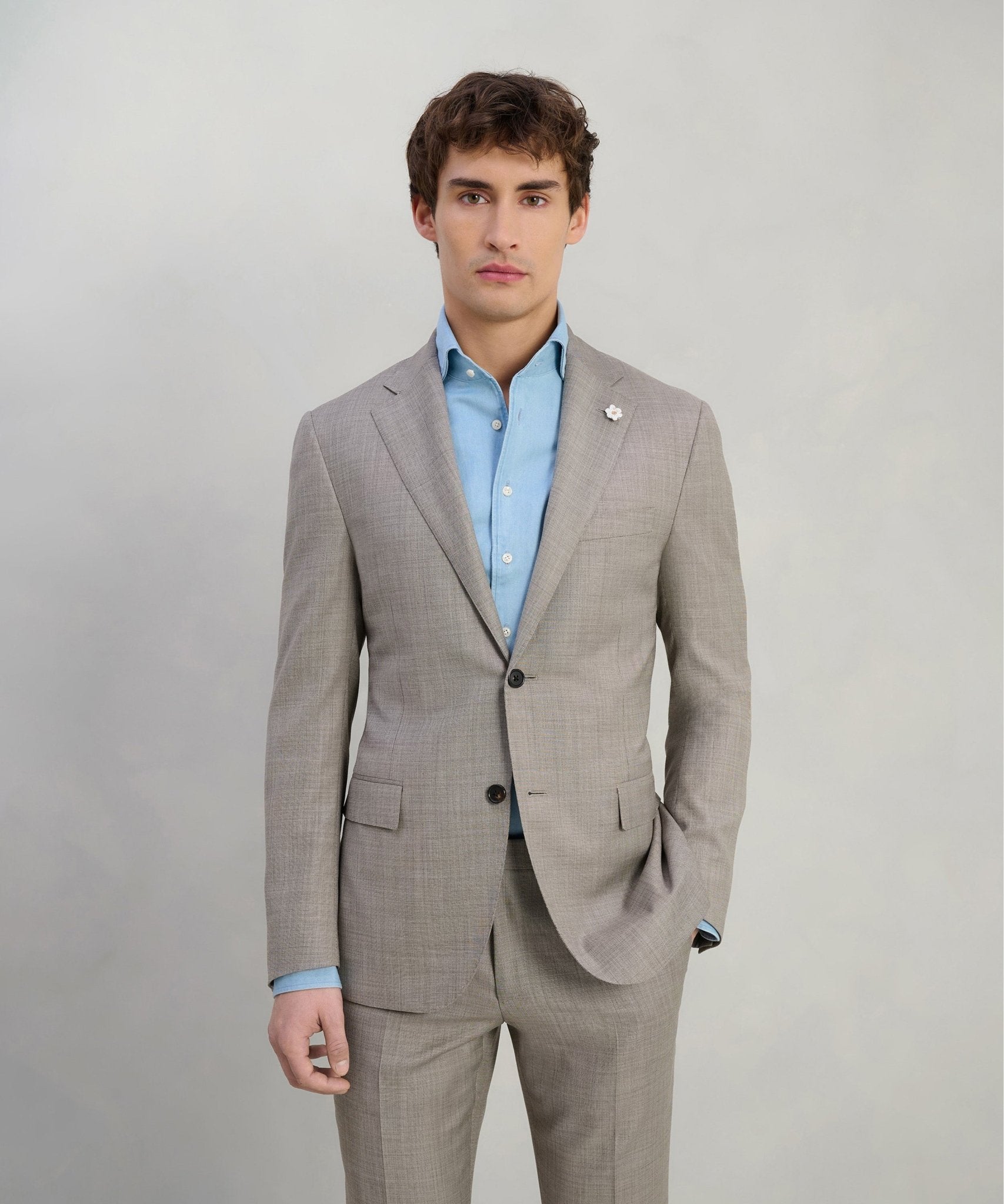 Corneliani Pak wol taupe - The Society Shop