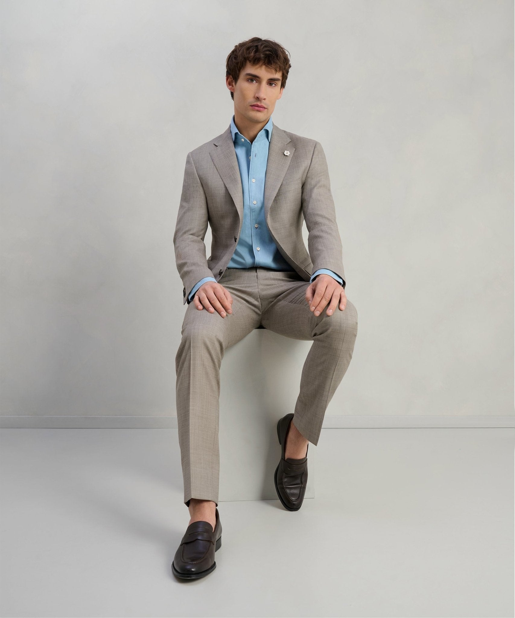 Corneliani Pak wol taupe - The Society Shop