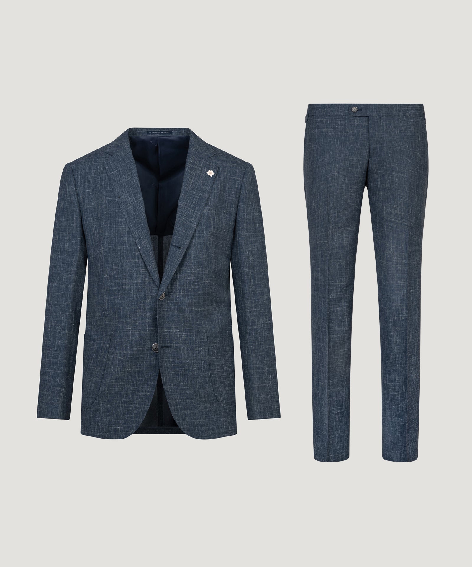 SOCI3TY Limited Fashion Pak wol/linnen/zijde indigoblauw - THE SOCIETY SHOP