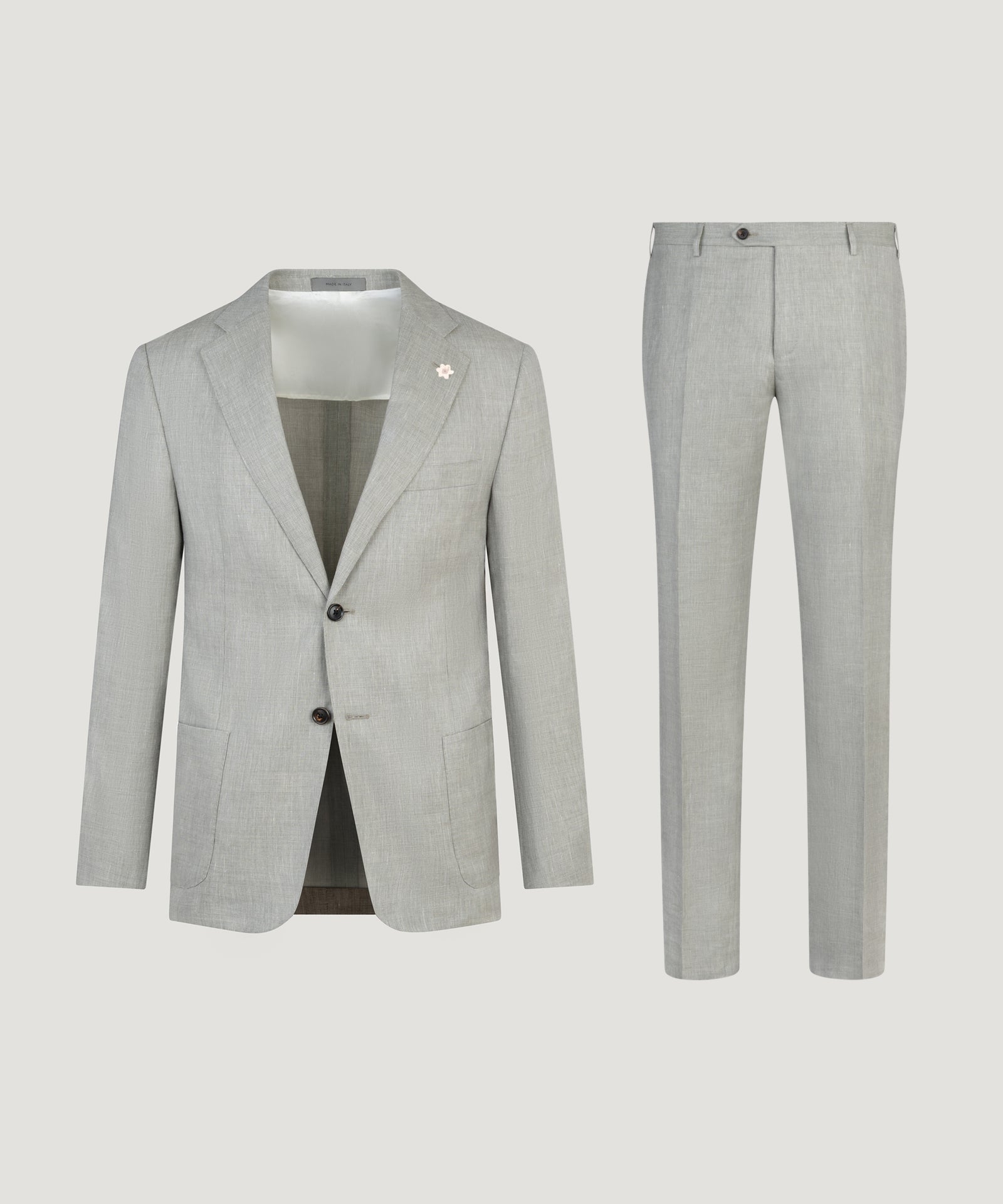 Corneliani Pak wol/linnen/zijde Prince of Wales lichtgroen - THE SOCIETY SHOP