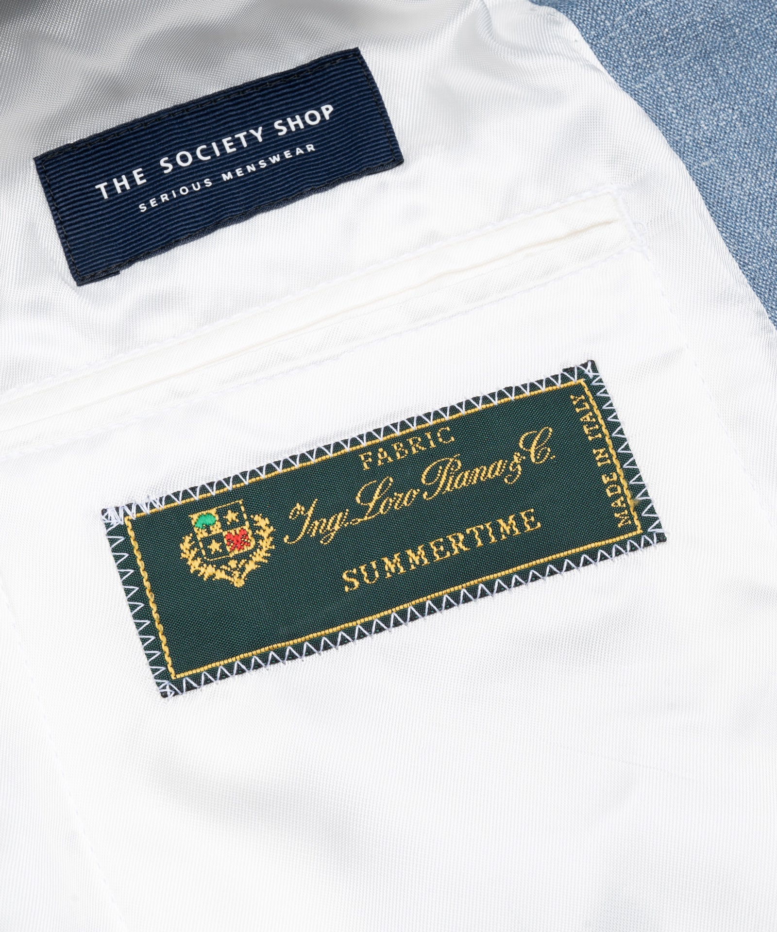 SOCI3TY Limited Fashion Pak wol/zijde/linnen SUMMERTIME lichtblauw - THE SOCIETY SHOP