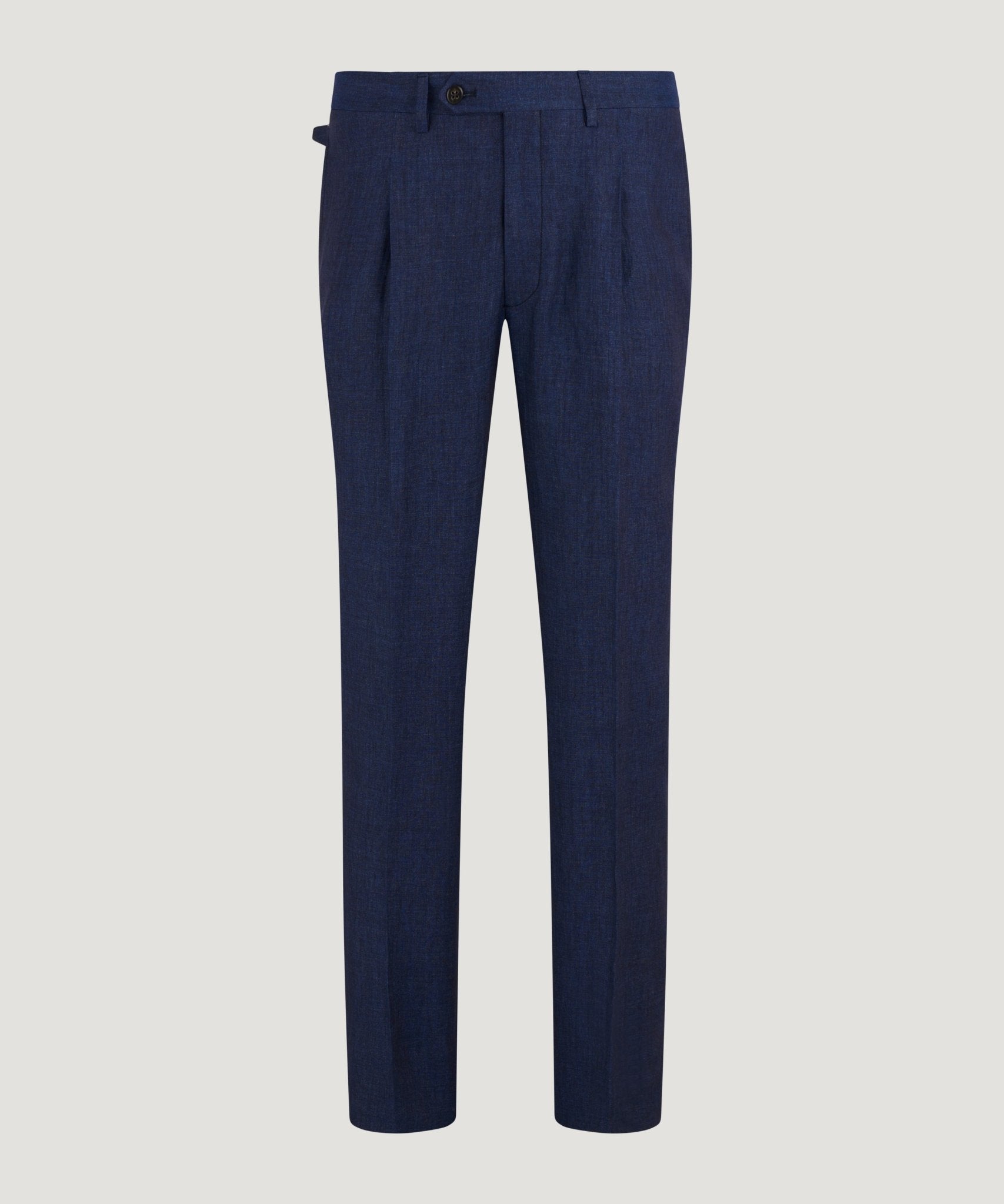 Corneliani Pantalon chambray linnen donkerblauw - The Society Shop