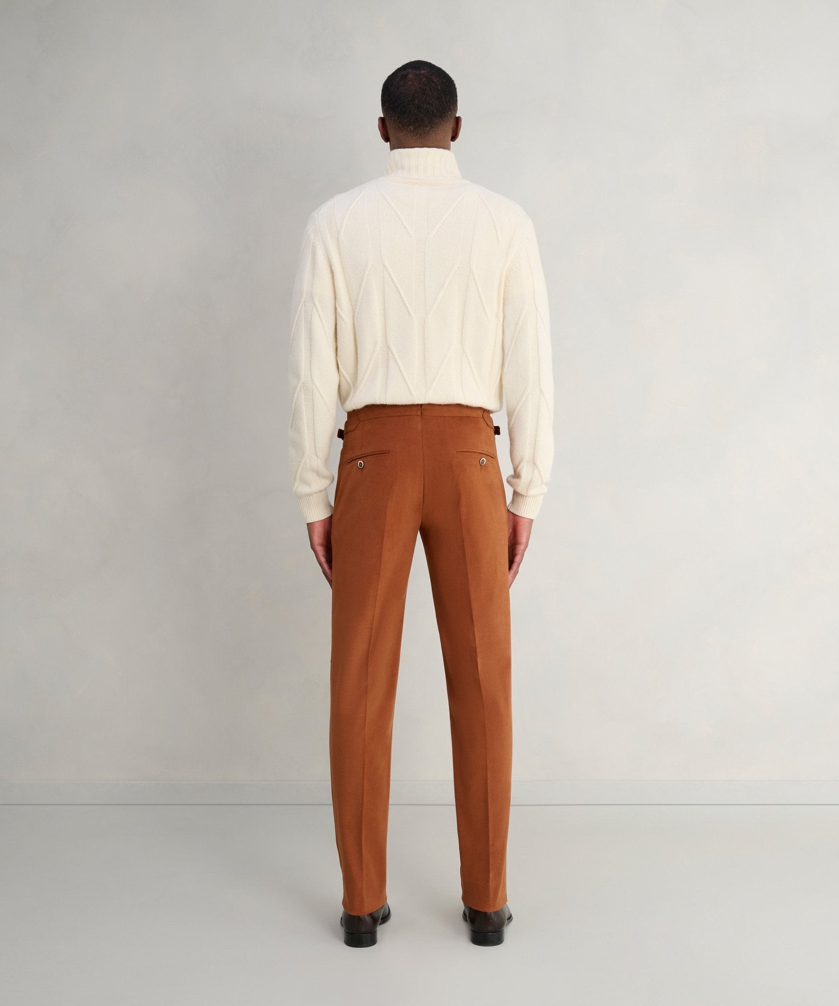 SOCI3TY Pantalon Cotton Dream katoen roestbruin (woven by Di Sondrio) - The Society Shop