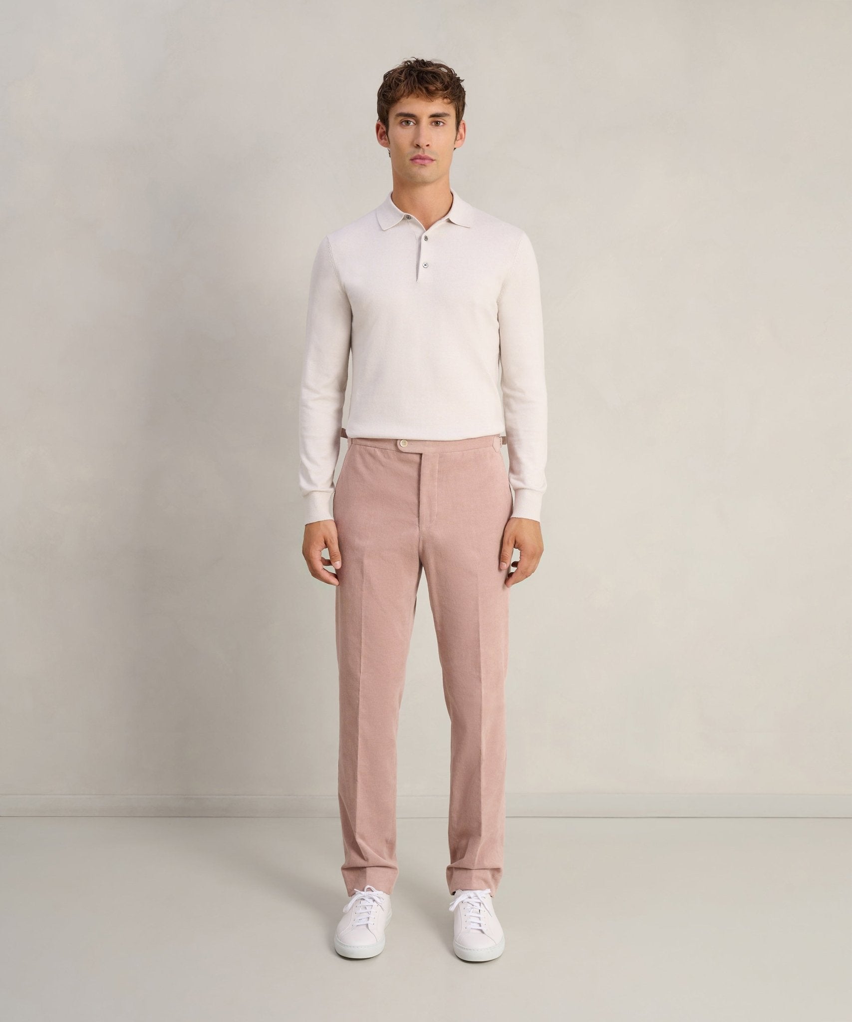 SOCI3TY Limited Pantalon katoen corduroy stretch roze - THE SOCIETY SHOP