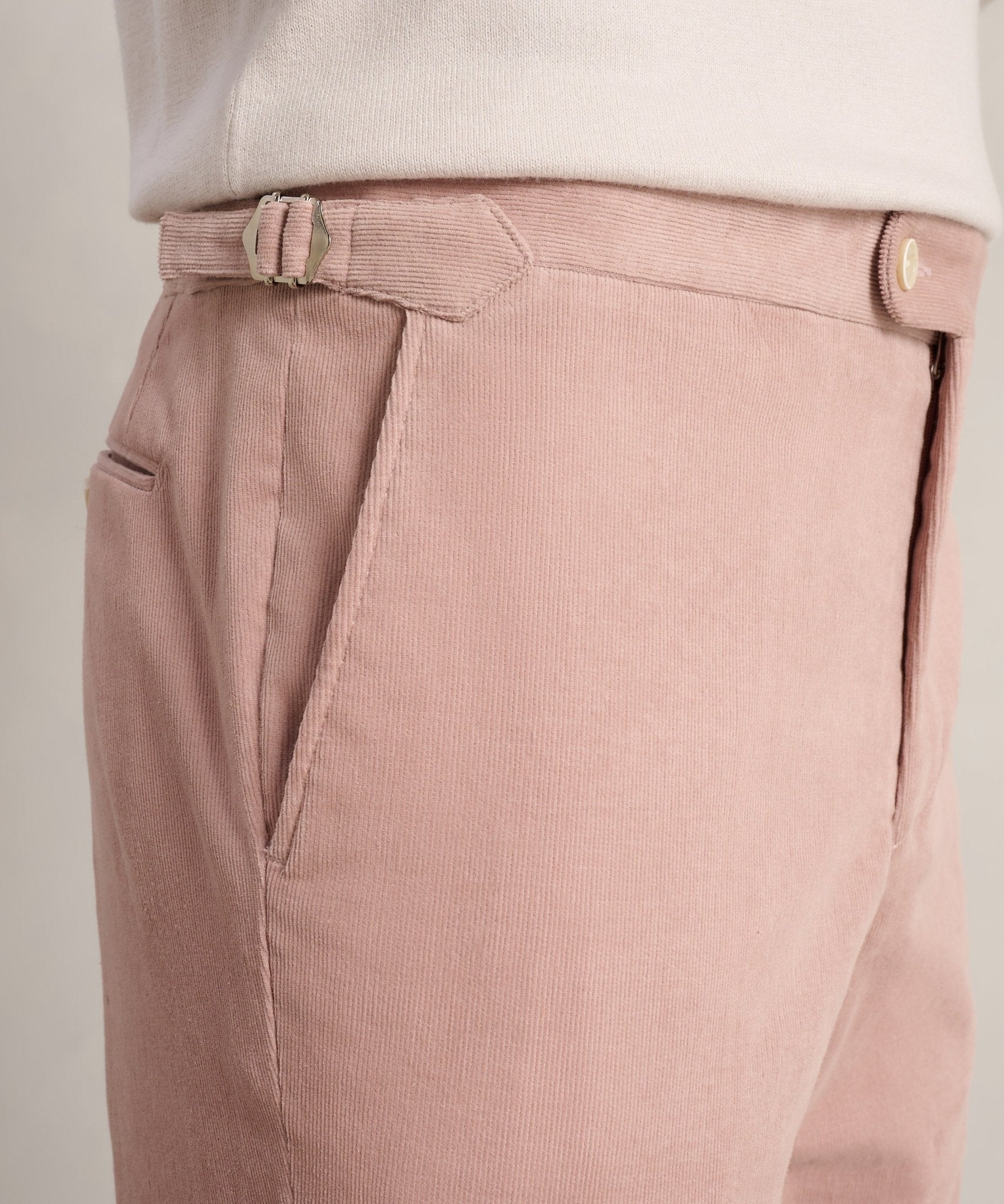 SOCI3TY Limited Pantalon katoen corduroy stretch roze - THE SOCIETY SHOP
