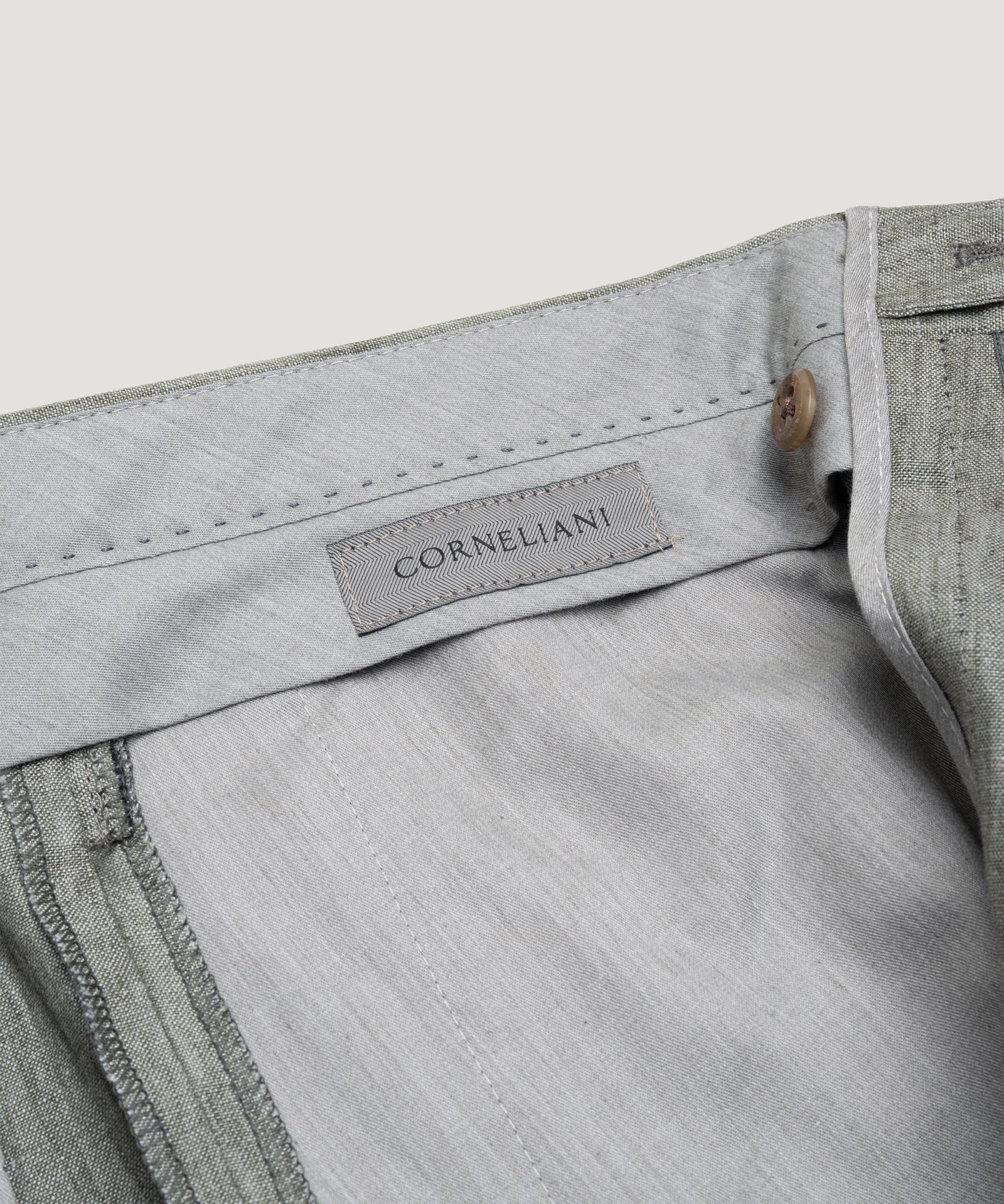 Corneliani Pantalon linnen mintgroen - THE SOCIETY SHOP