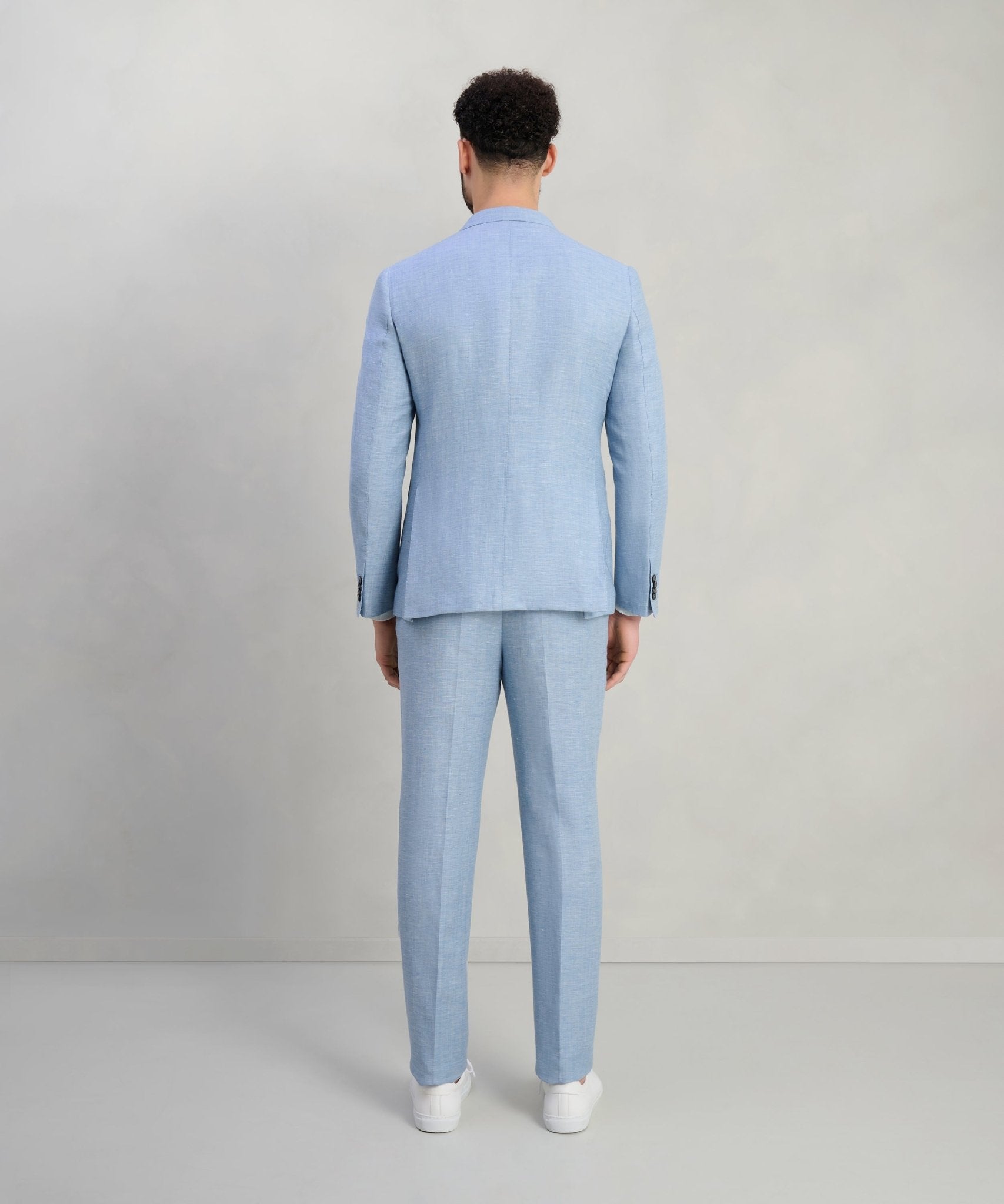 SOCI3TY Limited Pantalon wol/linnen lichtblauw - The Society Shop