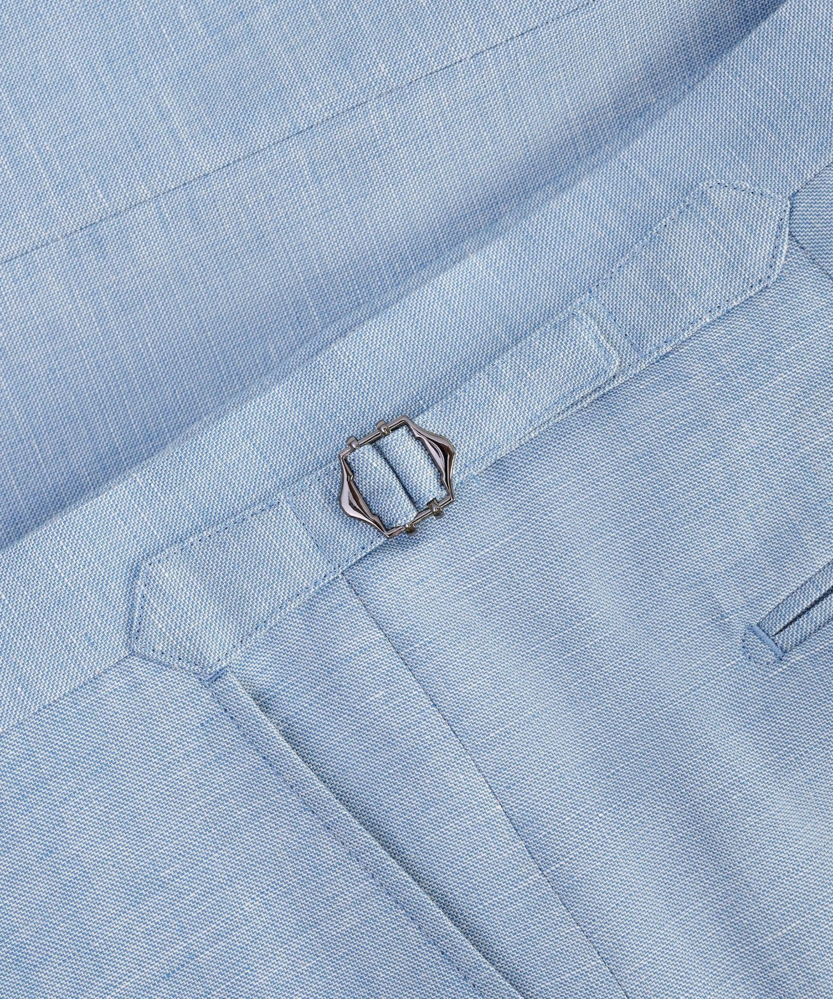 SOCI3TY Limited Pantalon wol/linnen lichtblauw - The Society Shop