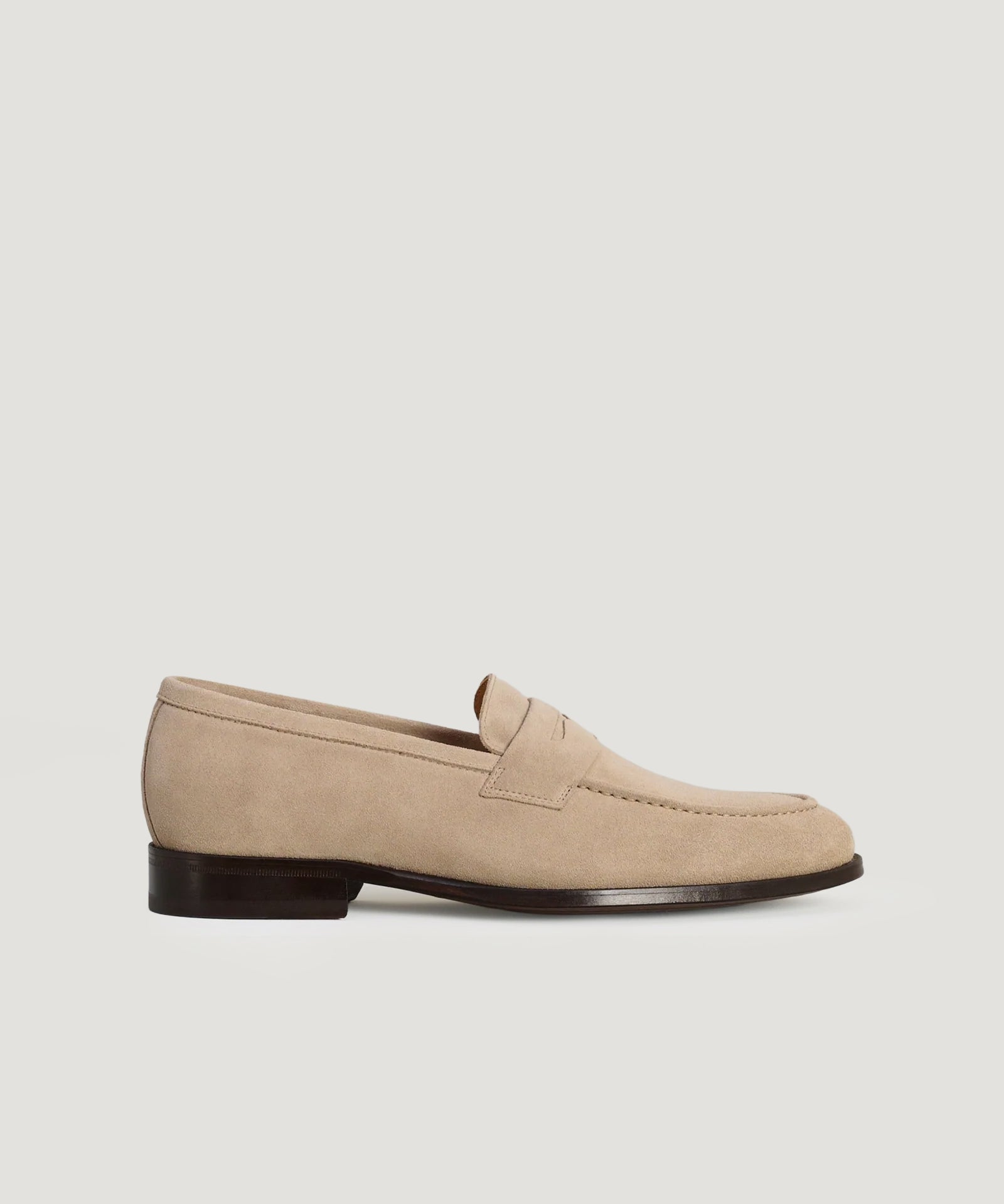 SOCI3TY Penny loafer suède beige - THE SOCIETY SHOP