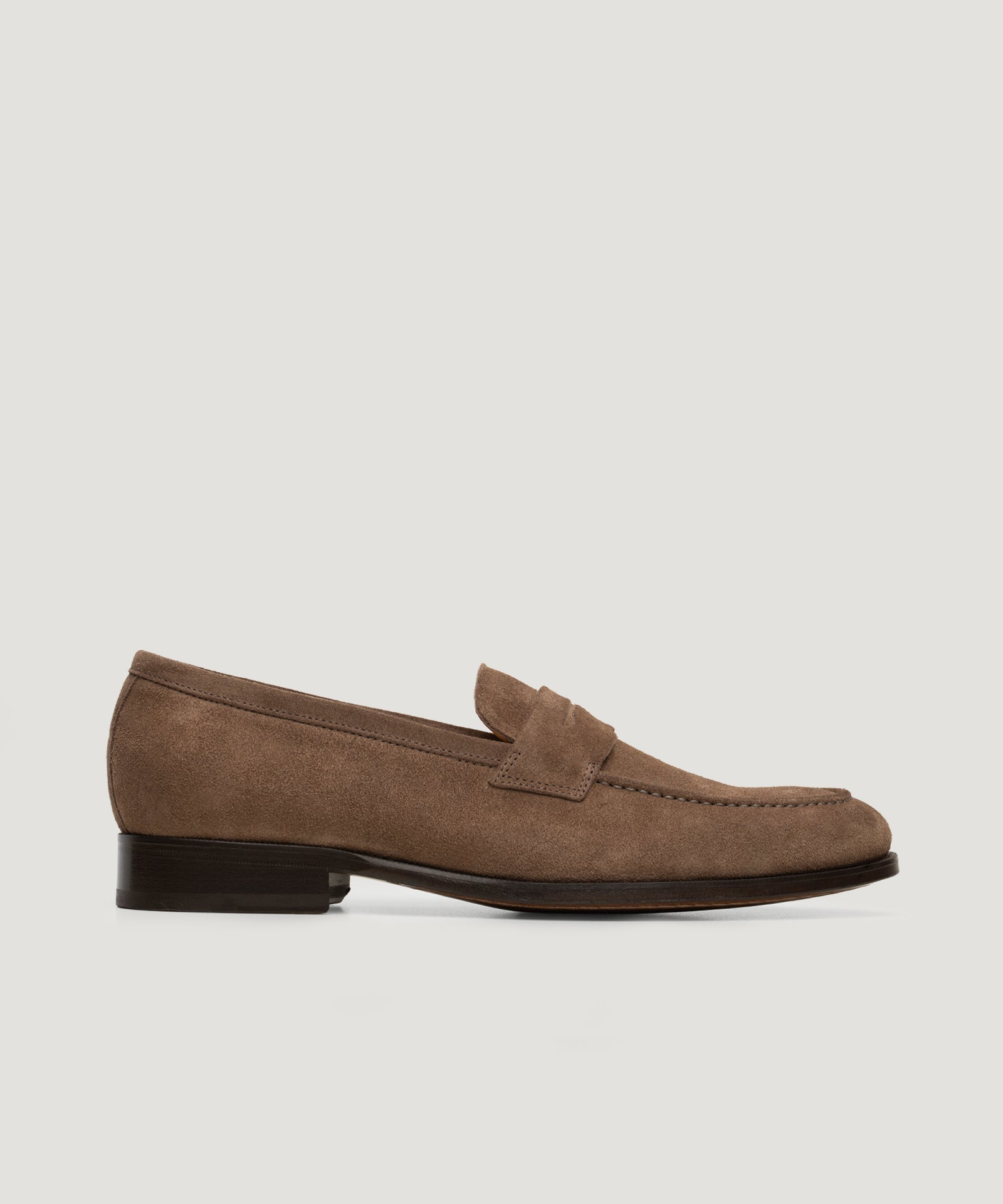 SOCI3TY Limited Fashion Penny loafer suède taupe - THE SOCIETY SHOP