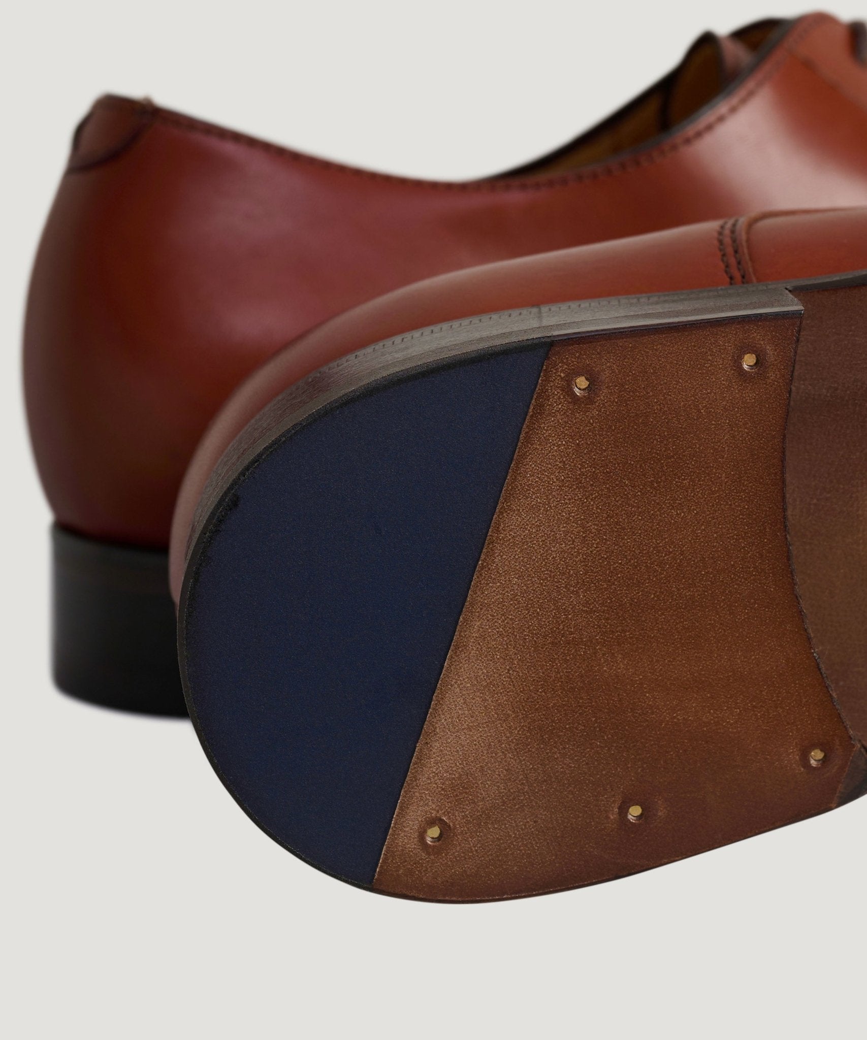 SOCI3TY Plain toe derby veterschoen kalfsleer bruin - The Society Shop