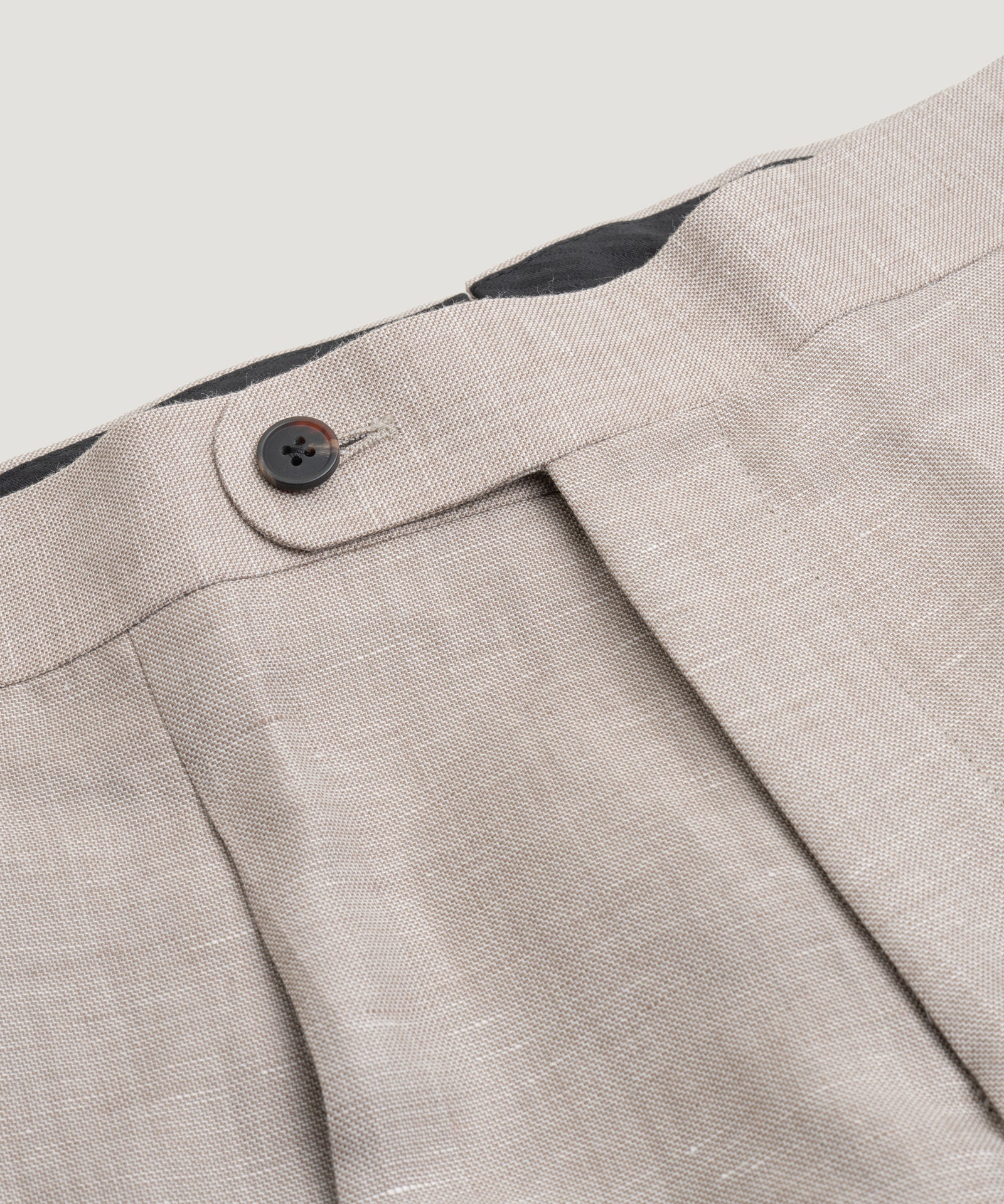SOCI3TY Limited Fashion Pleated pantalon wol/linnen beige - THE SOCIETY SHOP