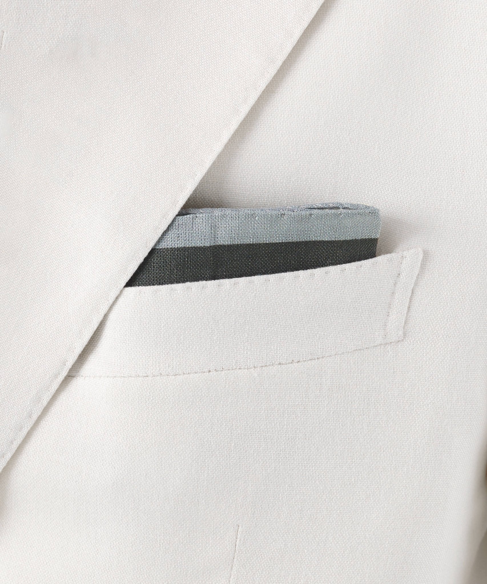 SOCI3TY Pochet linnen donkergroen/wit - The Society Shop