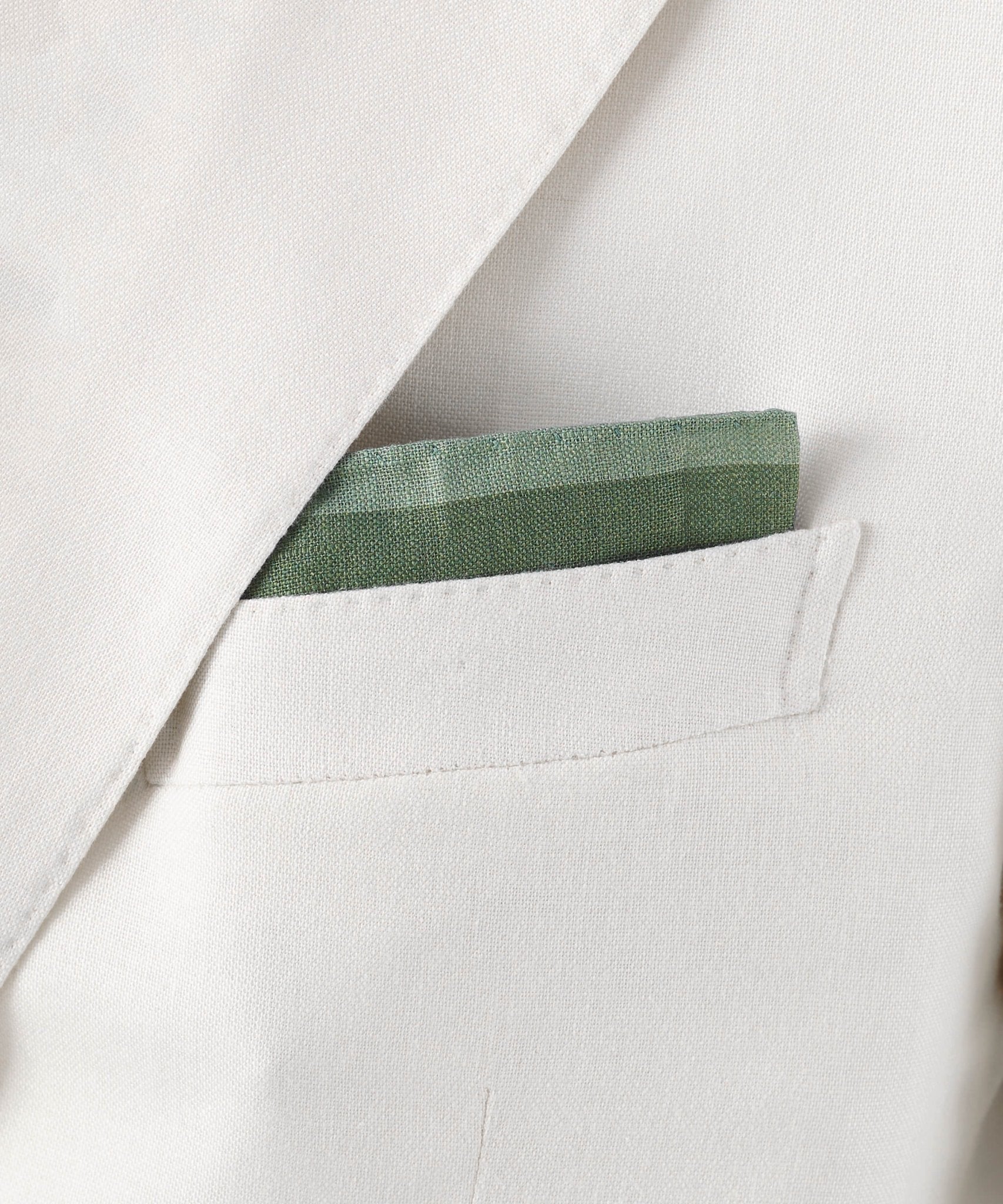 SOCI3TY Pochet linnen groen/wit - The Society Shop