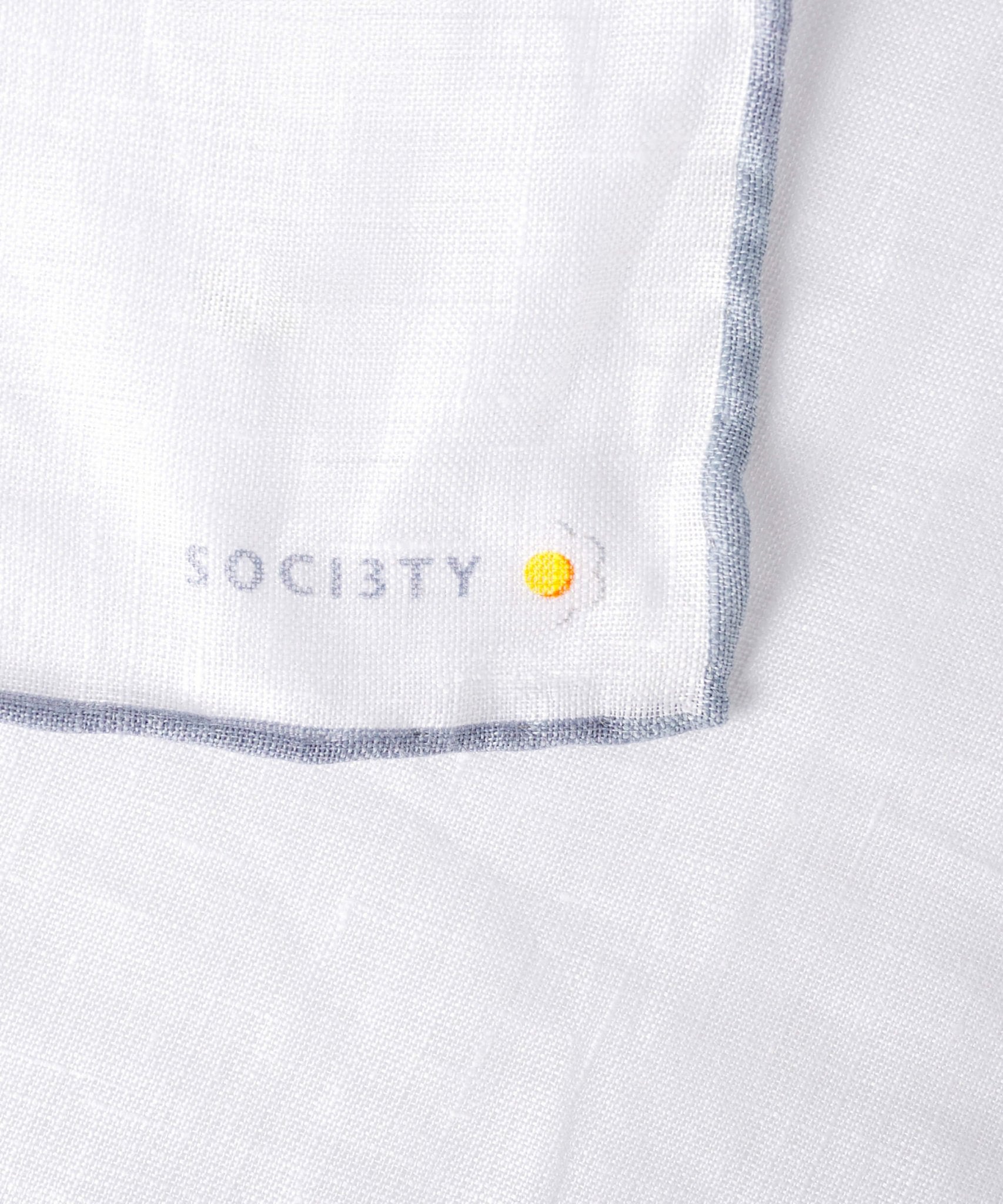 SOCI3TY Pochet wit linnen - The Society Shop