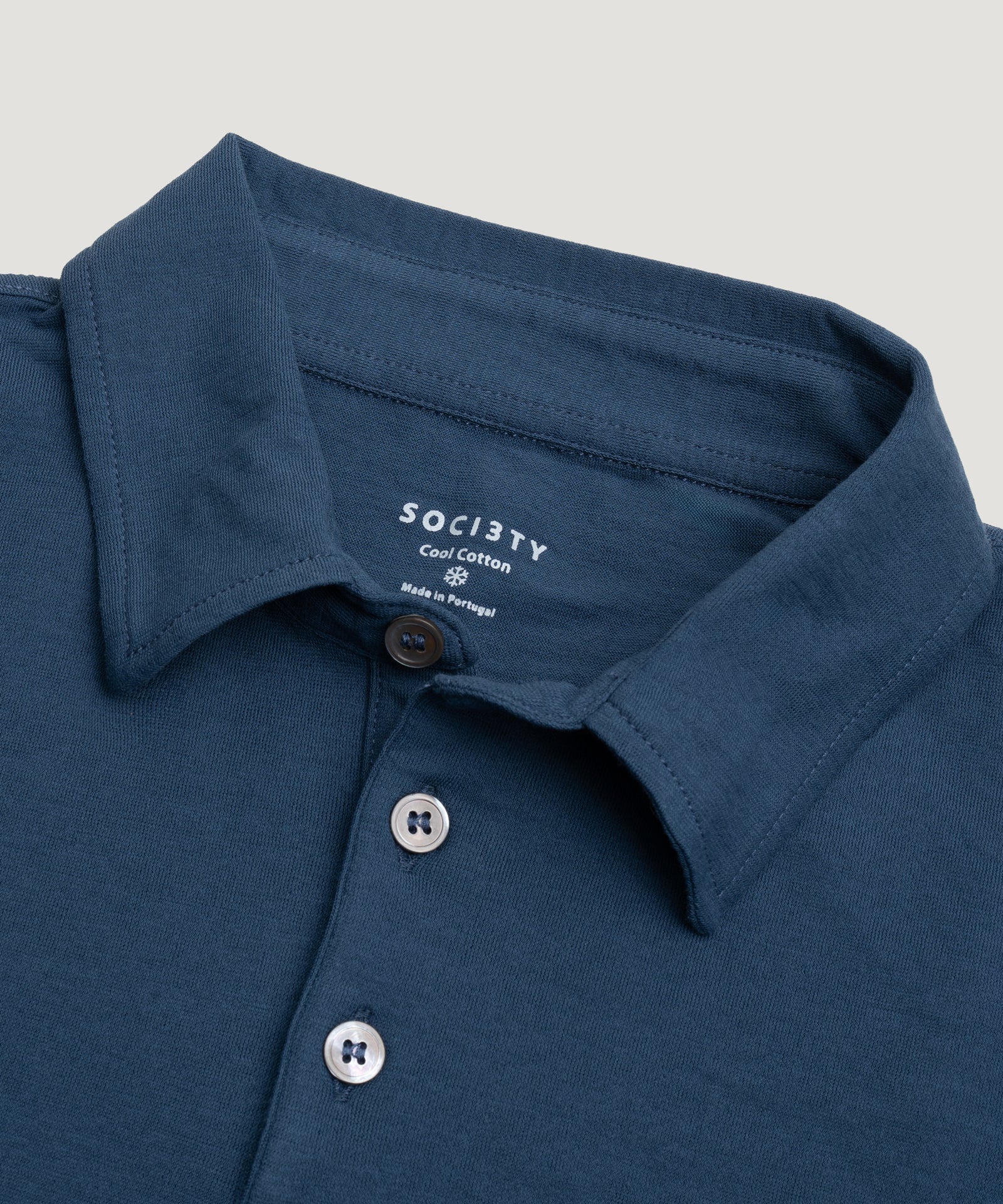 SOCI3TY Limited Fashion Polo Cool Cotton blauw - THE SOCIETY SHOP