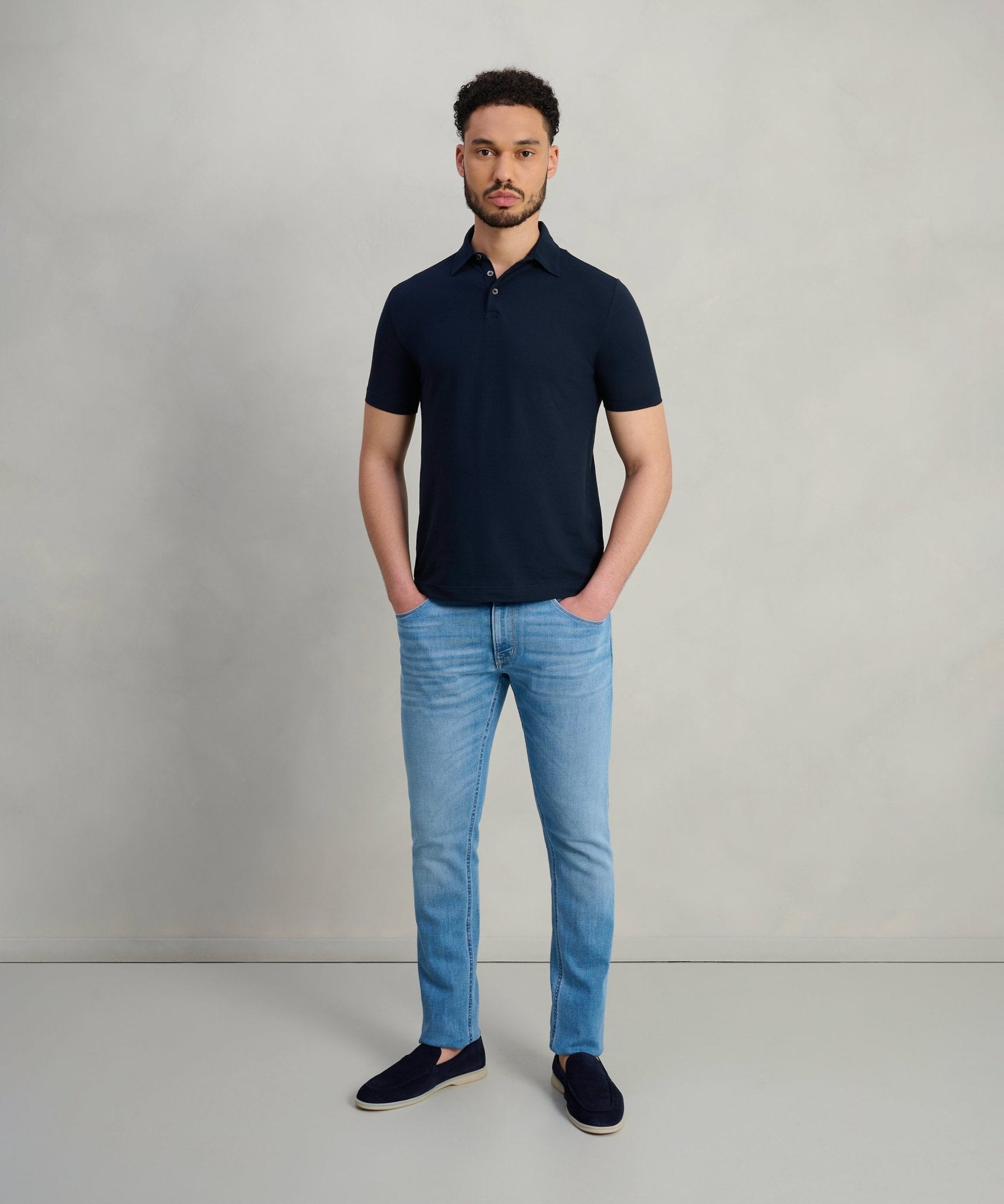 SOCI3TY Polo Cool Cotton donkerblauw - THE SOCIETY SHOP