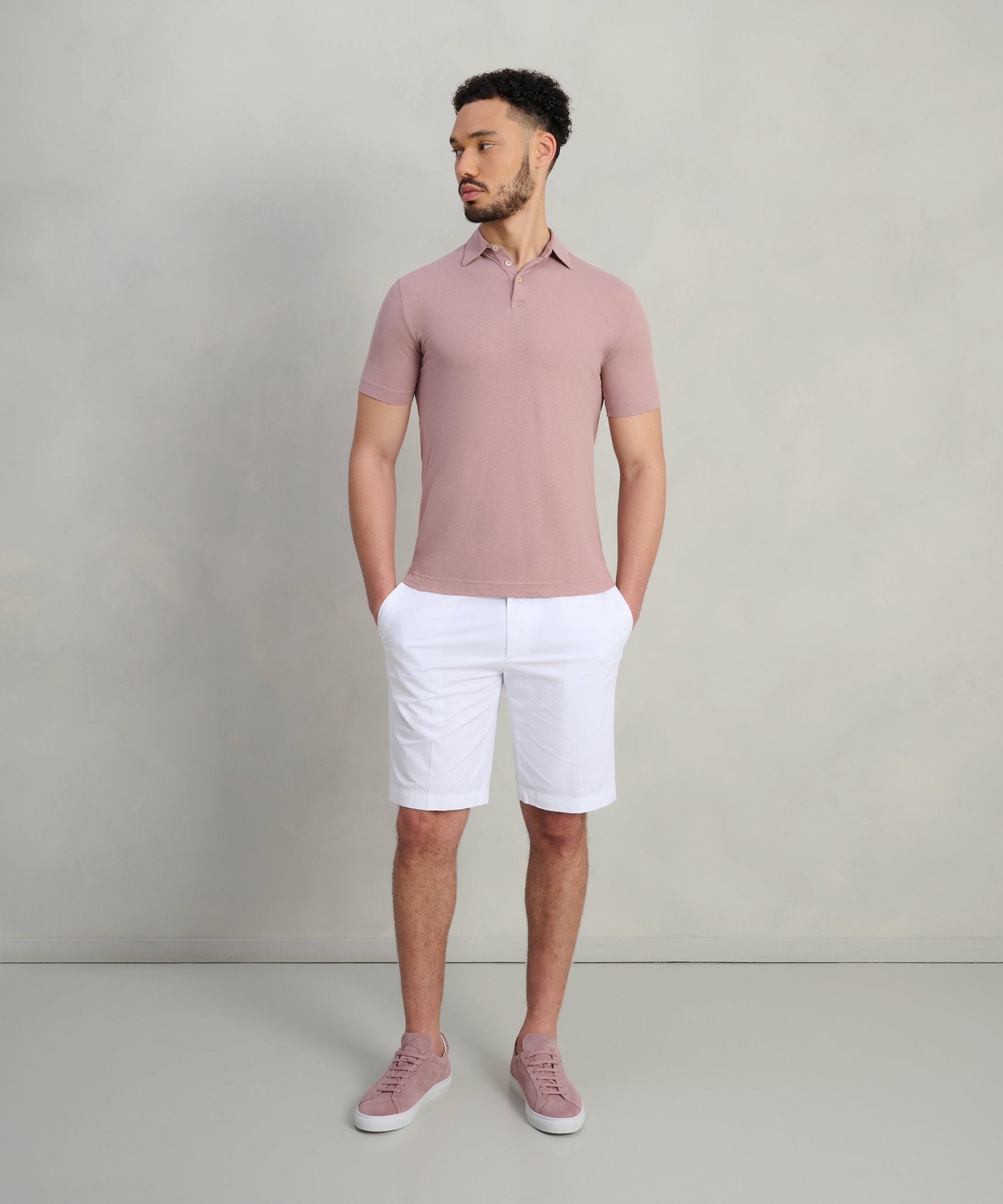 SOCI3TY Polo Cool Cotton roze - THE SOCIETY SHOP