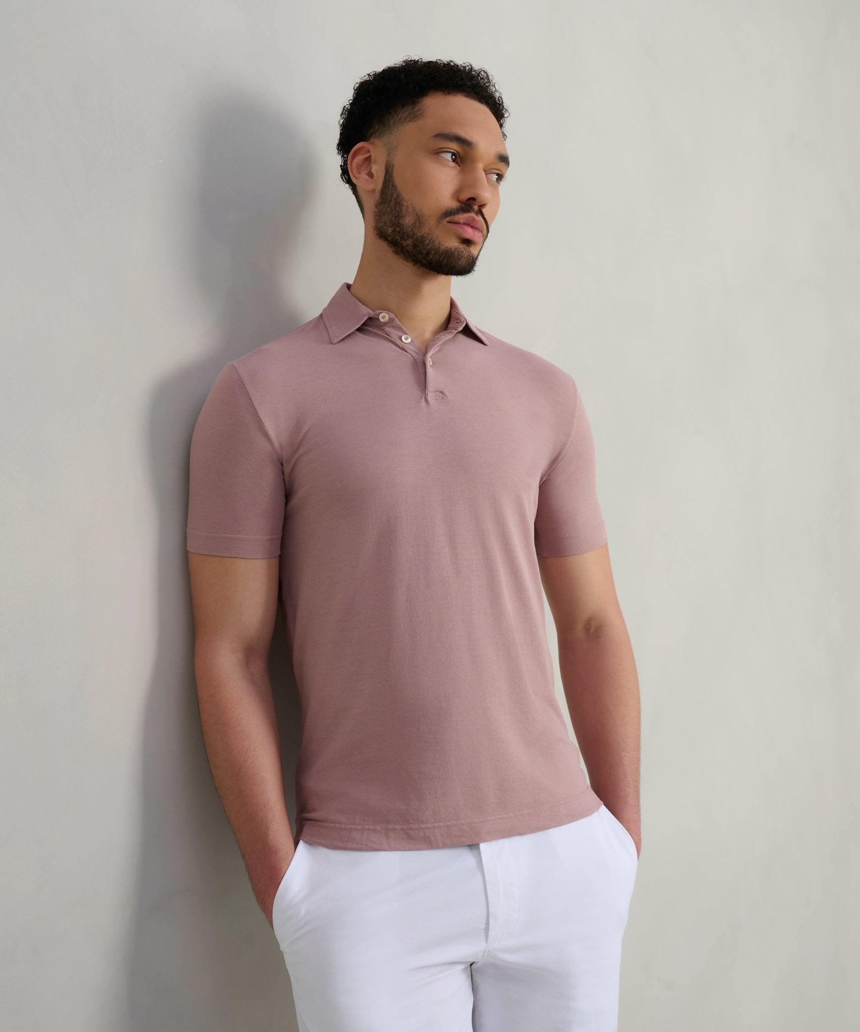 SOCI3TY Polo Cool Cotton roze - THE SOCIETY SHOP