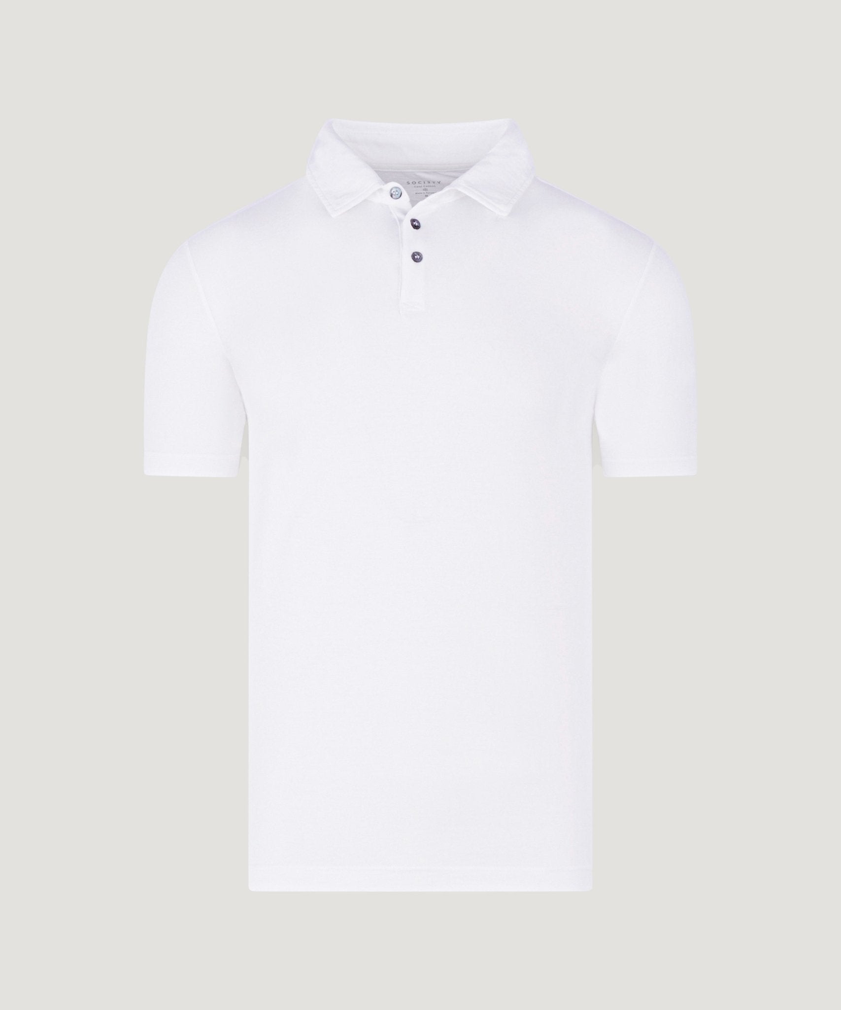 SOCI3TY Polo Cool Cotton wit - THE SOCIETY SHOP