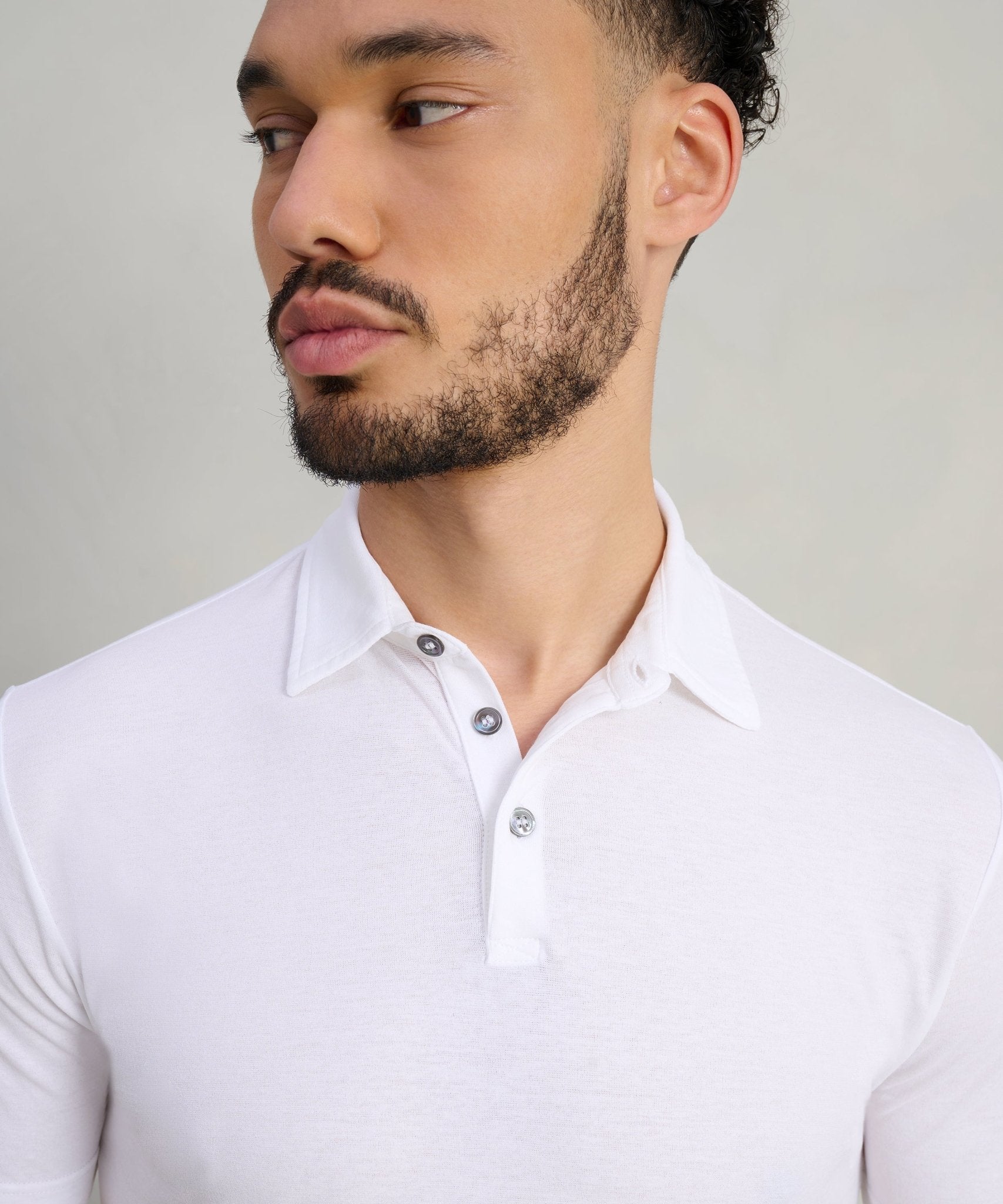 SOCI3TY Polo Cool Cotton wit - THE SOCIETY SHOP